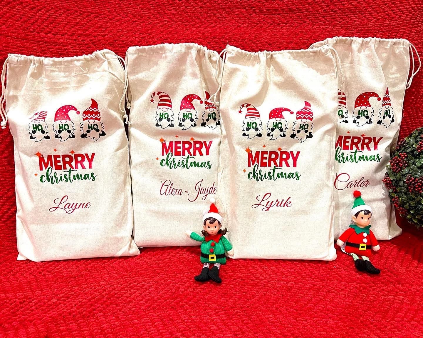 Personalized Santa bag, Santa bag, oversized Santa sack, Christmas bag, Personalized Christmas bag, bag for presents, custom Santa sack - image 4
