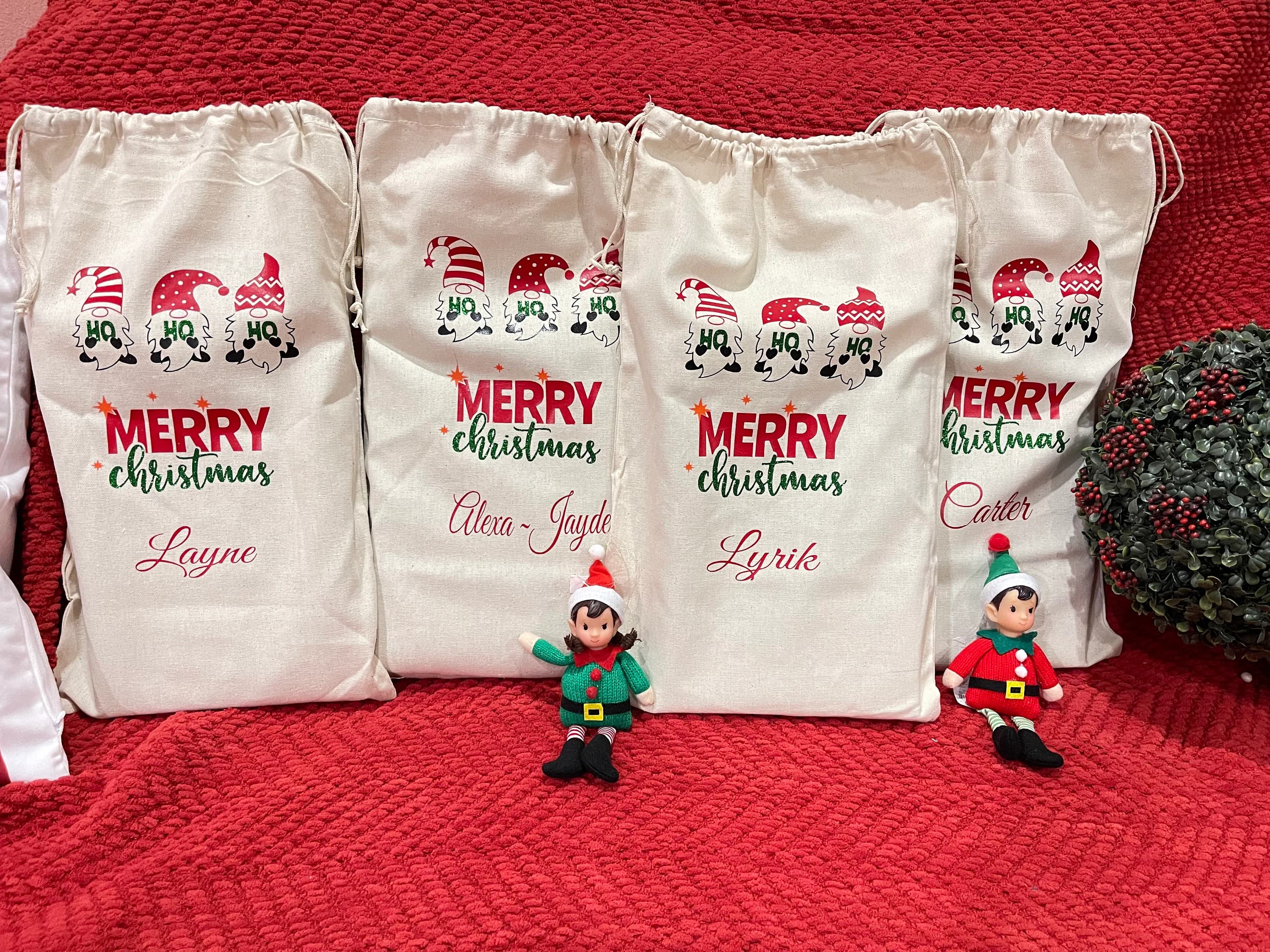 Personalized Santa bag, Santa bag, oversized Santa sack, Christmas bag, Personalized Christmas bag, bag for presents, custom Santa sack - image 5