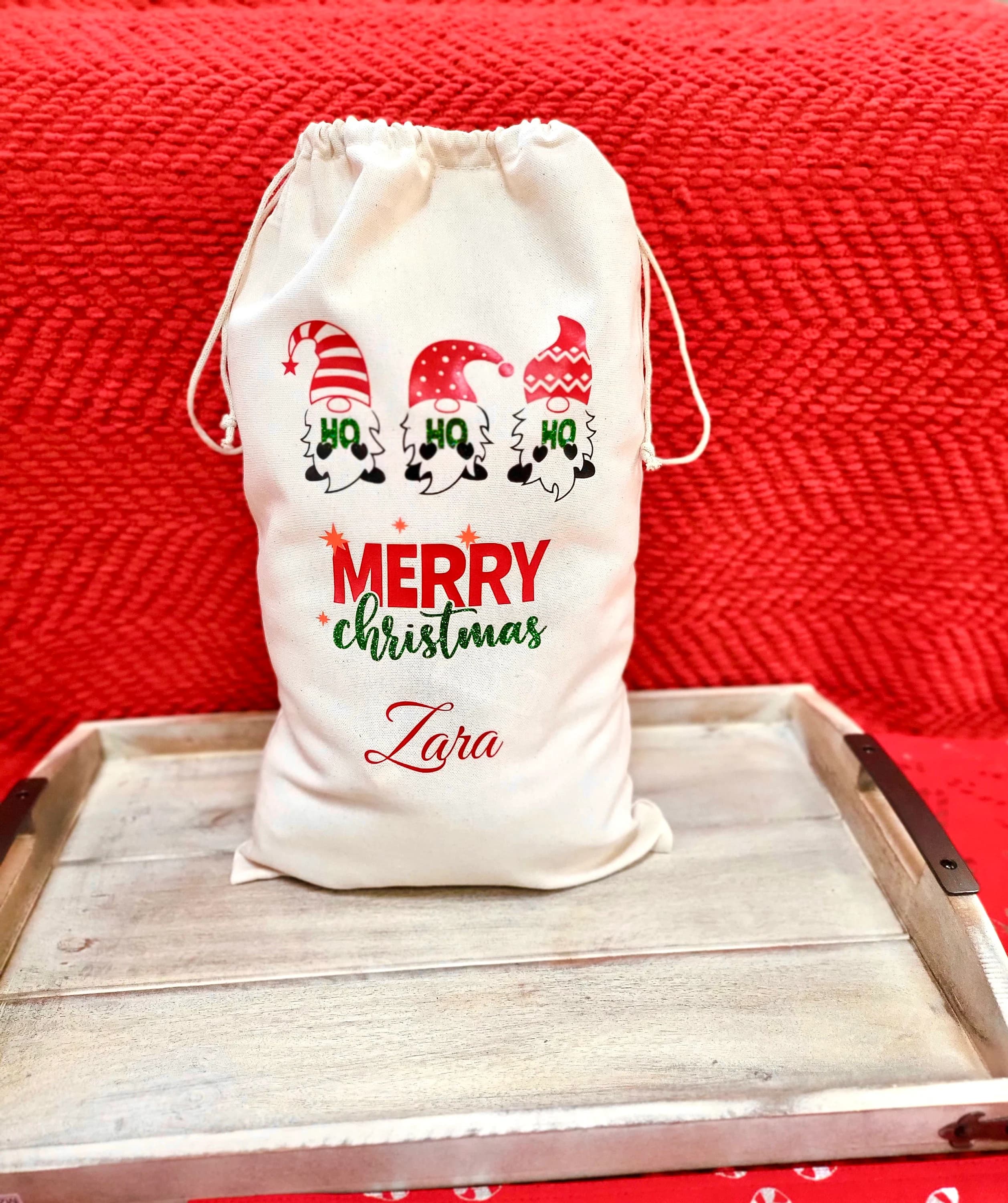 Personalized Santa bag, Santa bag, oversized Santa sack, Christmas bag, Personalized Christmas bag, bag for presents, custom Santa sack - image 3