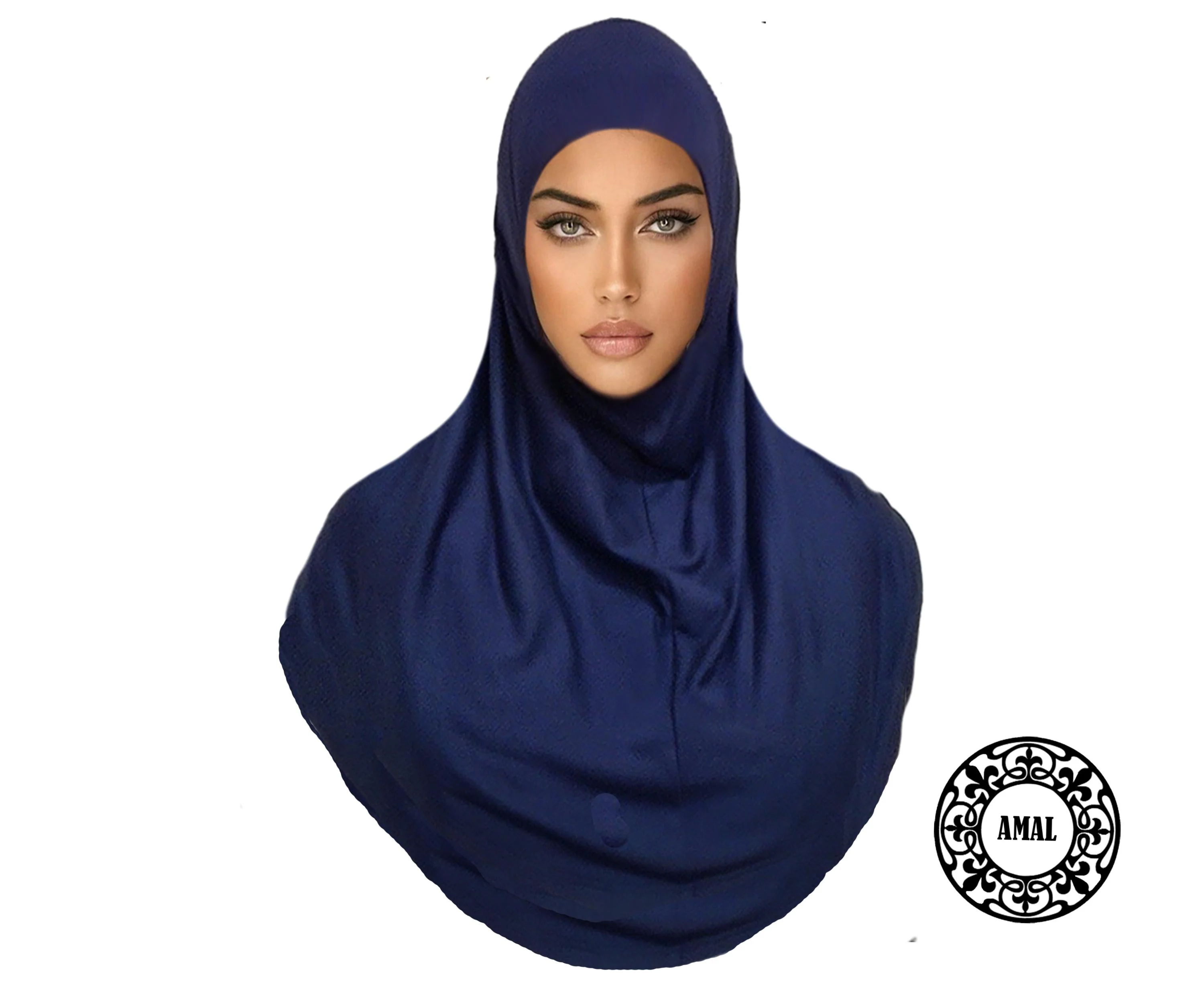 AMAL Muslim, COTTON One Piece Maxi, Hijab, Solid Cover, USA