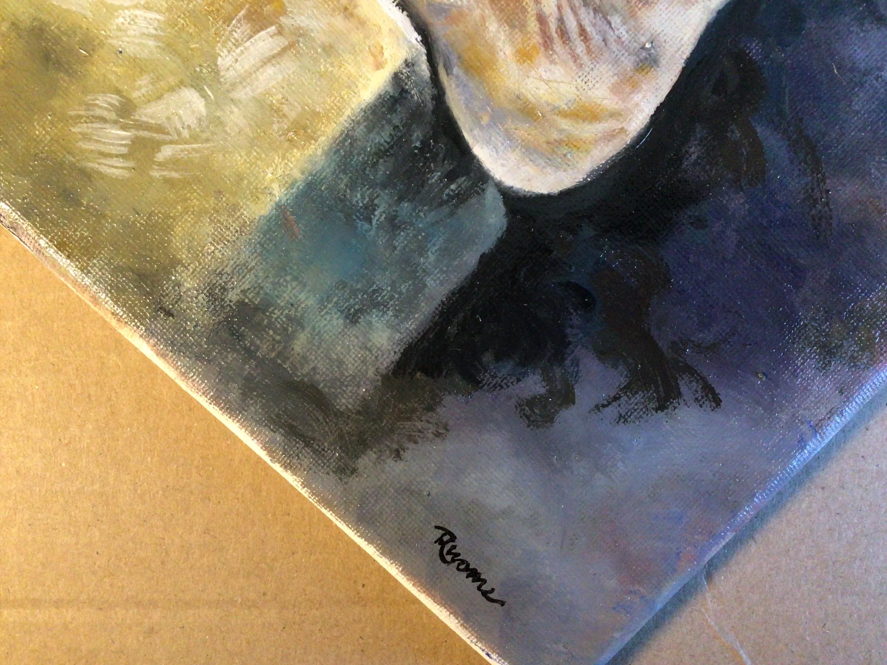 Gymnast’s Feet on the Balance Beam, Oil Painting by Rhome, 11 x 14, Original Art, Not a Print - image 5