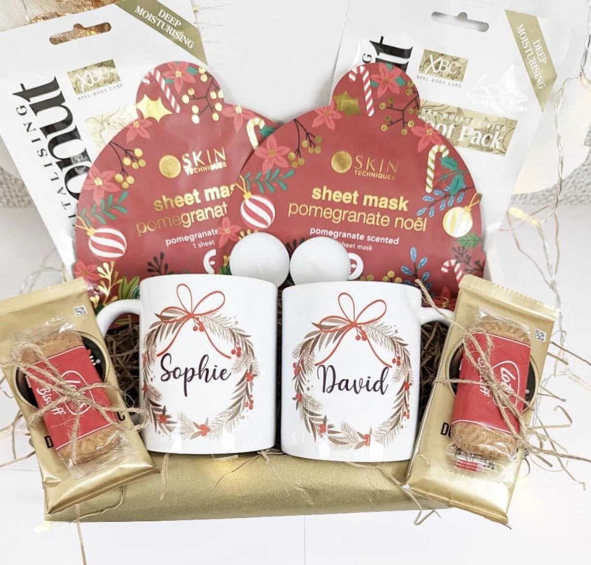 Luxury His & Hers Christmas Pamper Hamper Couple Gift Wedding Parents Cosy Treats Party Hug in a Box New House Biscuits Secret Santa - image 4