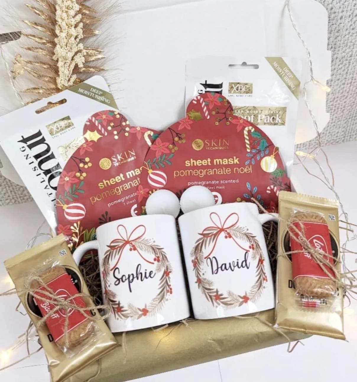Luxury His & Hers Christmas Pamper Hamper Couple Gift Wedding Parents Cosy Treats Party Hug in a Box New House Biscuits Secret Santa - image 5