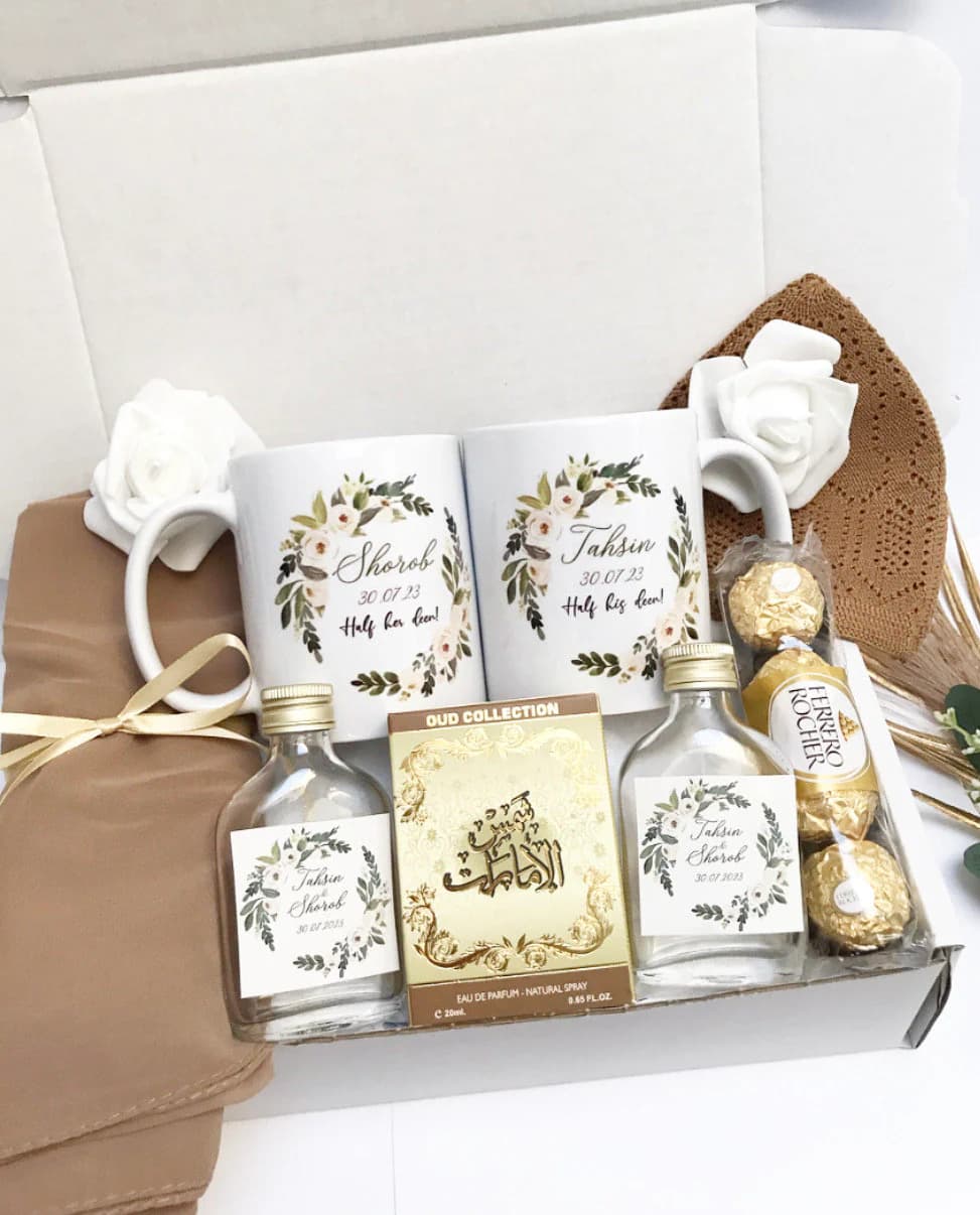 Luxury Islamic Couples Wedding Hamper Islamic Gift Revert Modest Wife Husband Nikah Engagement Zam Zam Anniversary Bride Groom Umrah Hajj - image 4
