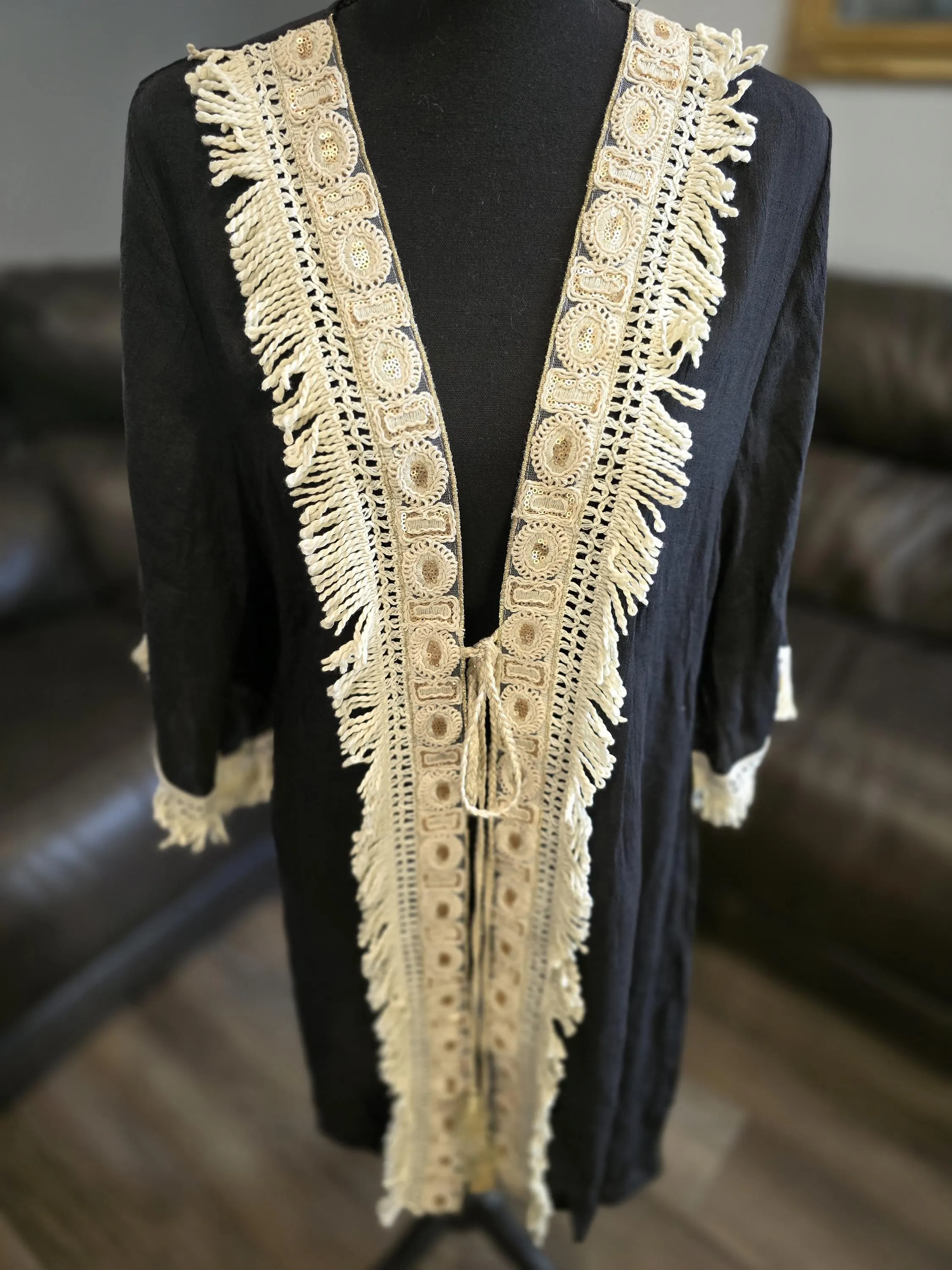 Women Crinkled Beach Kaftan - Swimwear Cover up Top - image 2