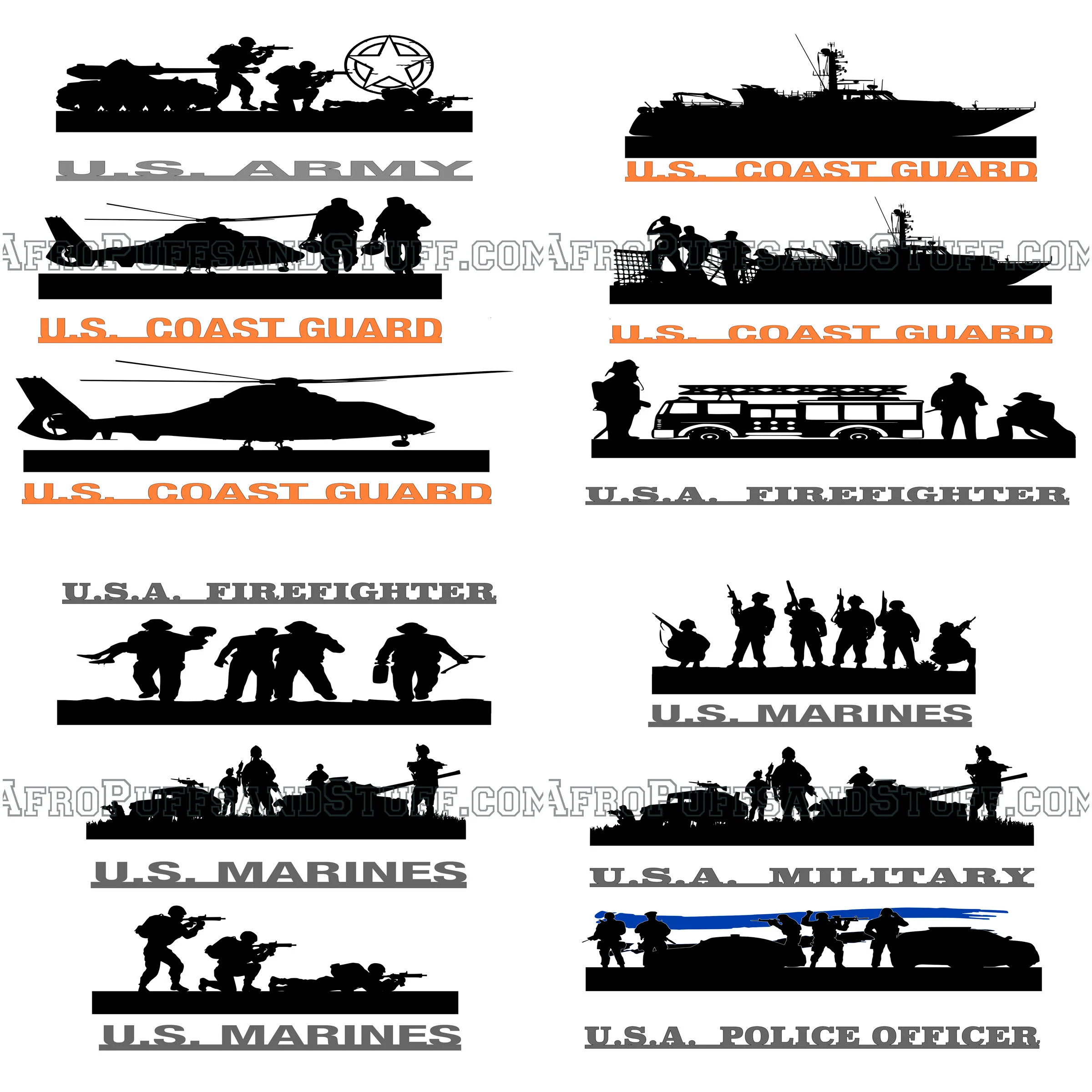 Military and First Responders Silhouette Plaques - image 4