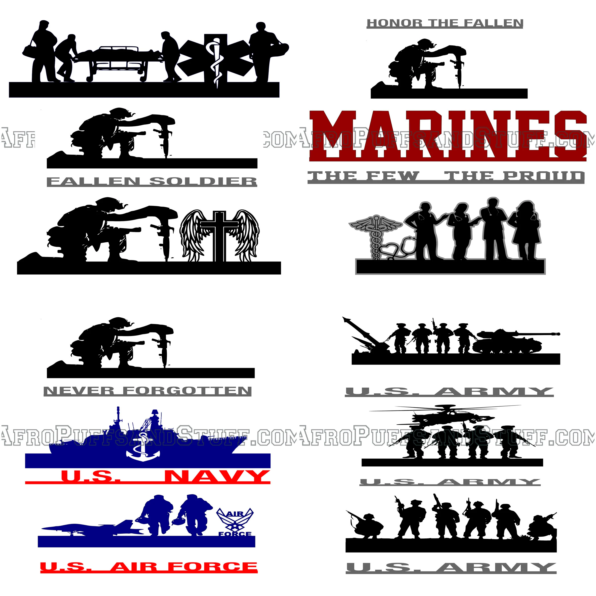 Military and First Responders Silhouette Plaques - image 3