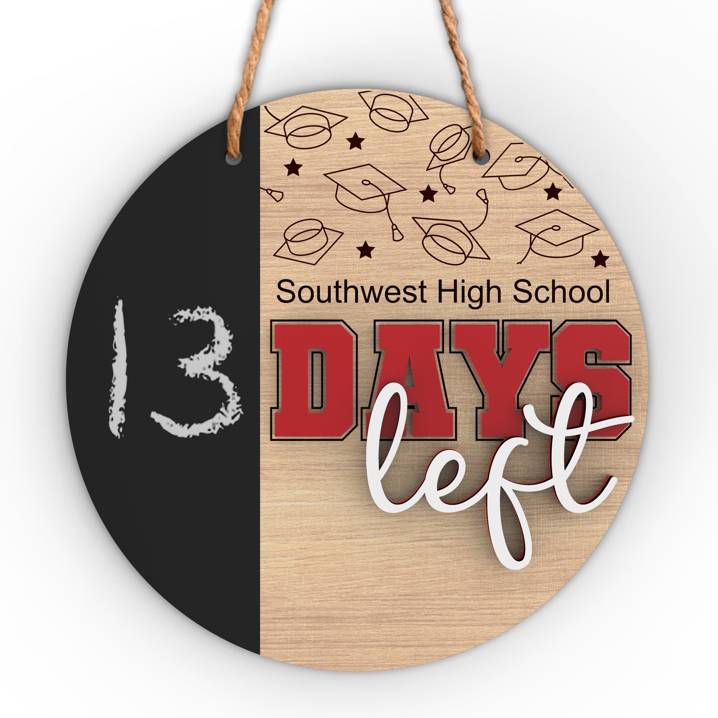 Graduation chalkboard wall sign | Personalized school university countdown | Days left - image 4
