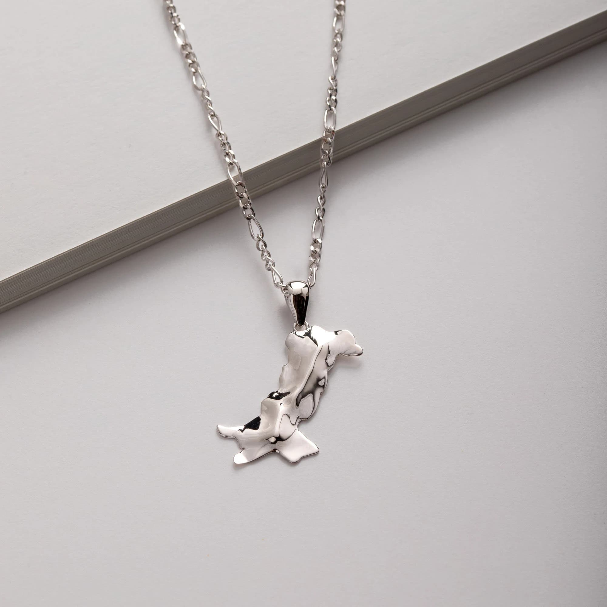 Pakistan Map Necklace 3D (18K GOLD / SILVER) - image 3