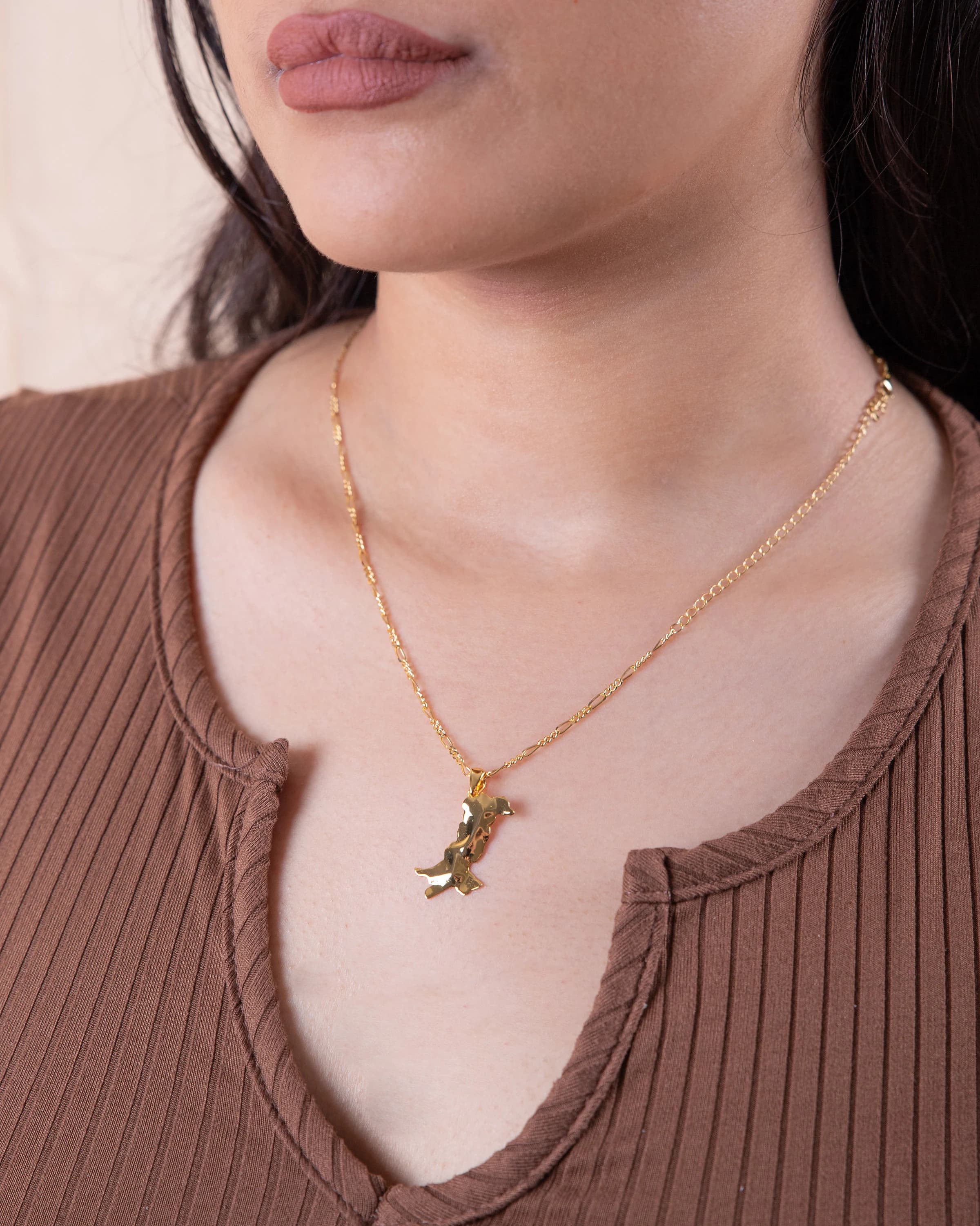 Pakistan Map Necklace 3D (18K GOLD / SILVER) - image 4