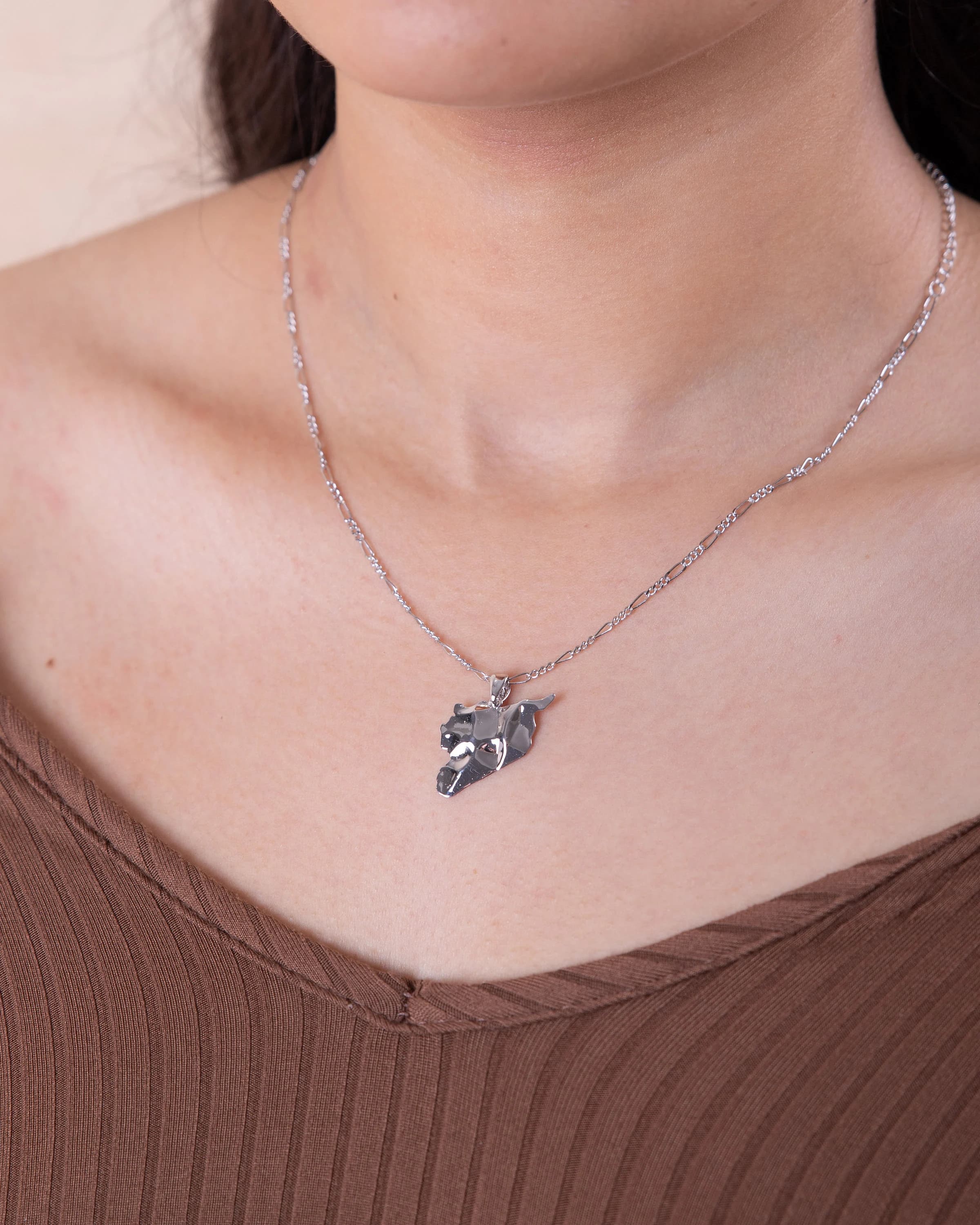 Syria Map Necklace 3D (18K GOLD / SILVER) - image 3