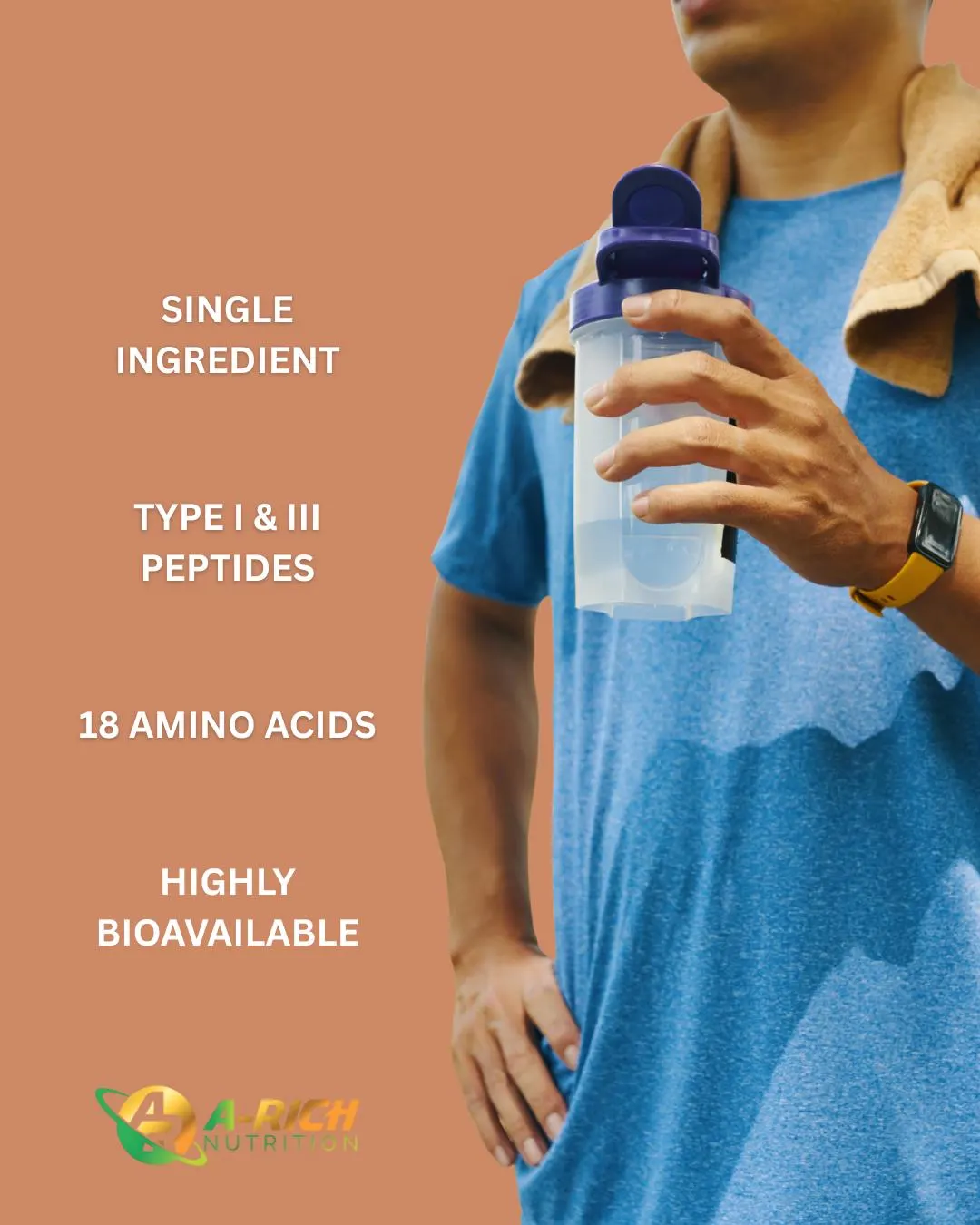 Hydrolysed Bovine Collagen Peptides Powder | Type 1 & 3, Unflavoured (200g-400g) - image 5