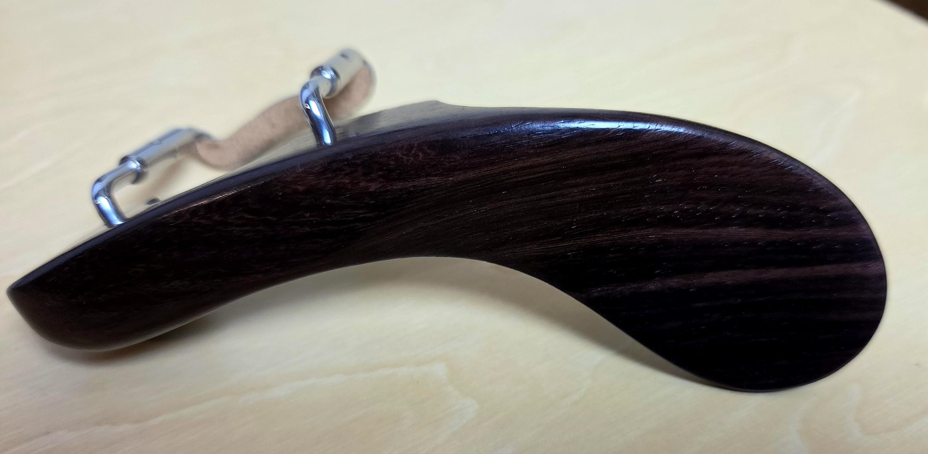 Handmade Holstein Violin or Viola Chinrest in Ceylonese Ebony, Himalayan Boxwood, or Indian Rosewood - image 3