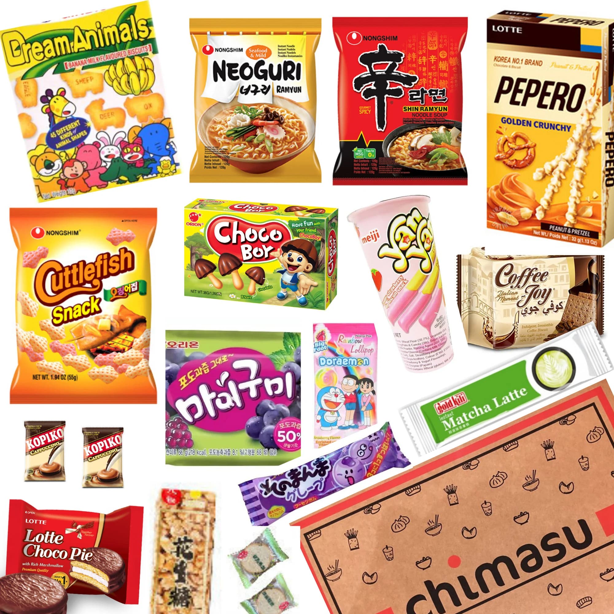 Asian Deluxe Snack Box Hamper by Chimasu - Includes Japanese, Korean, Chinese, Taiwanese, Singaporean Snacks and Sweets and Much More - image 3