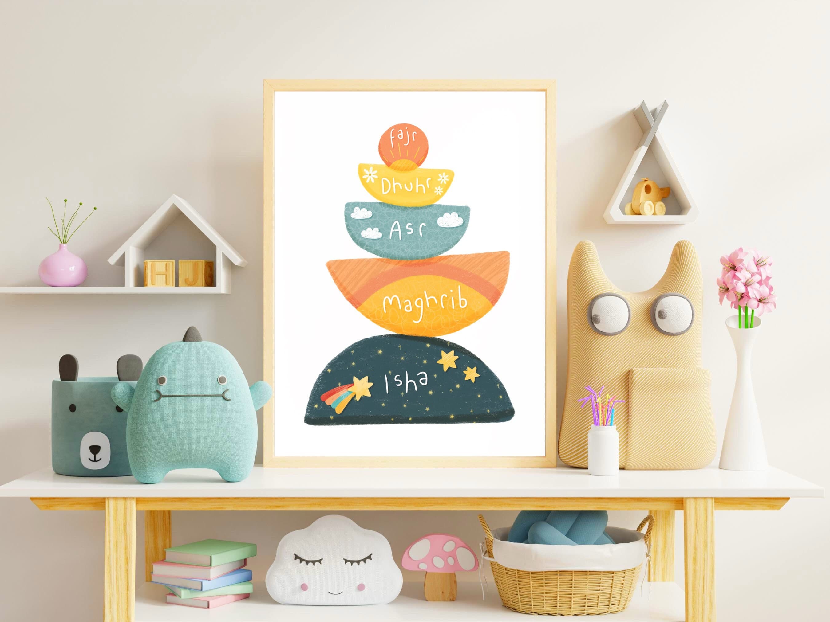 Islamic Kids Daily Prayers Print: Children's Nursery Art - image 3