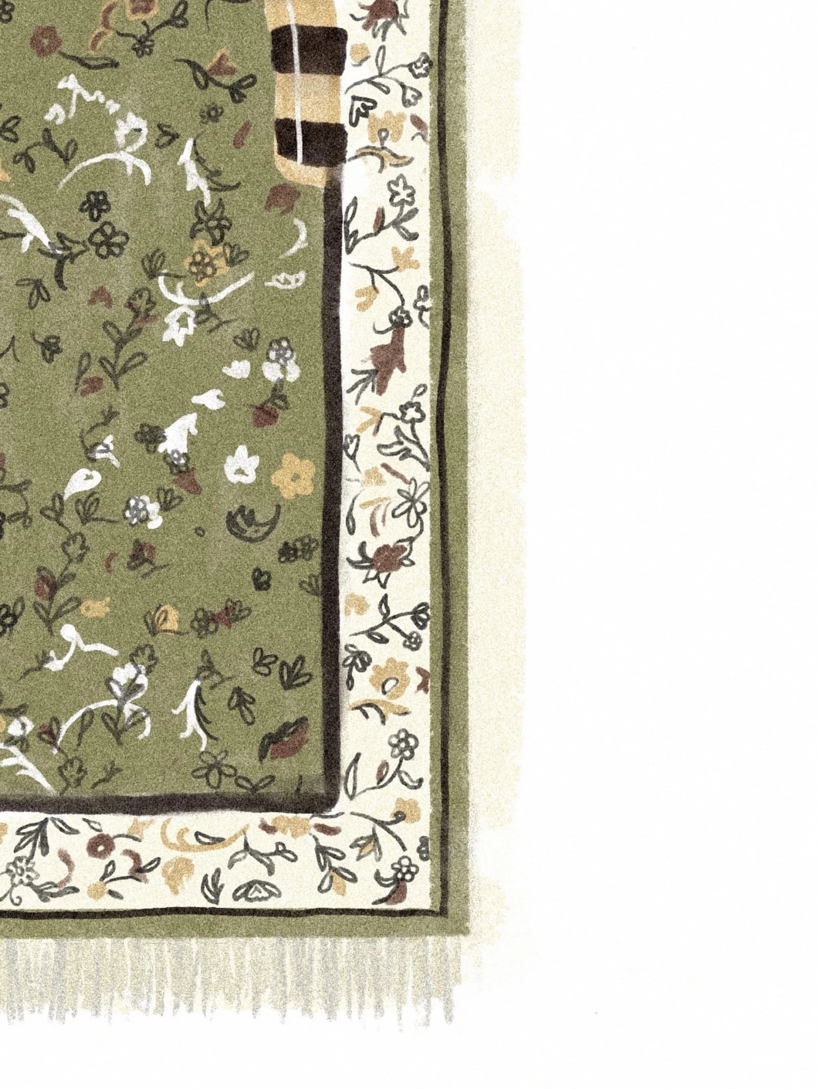 Masjid Nabwi Rawdah Prayer Mat Print: Islamic Wall Art (Unframed) - image 4