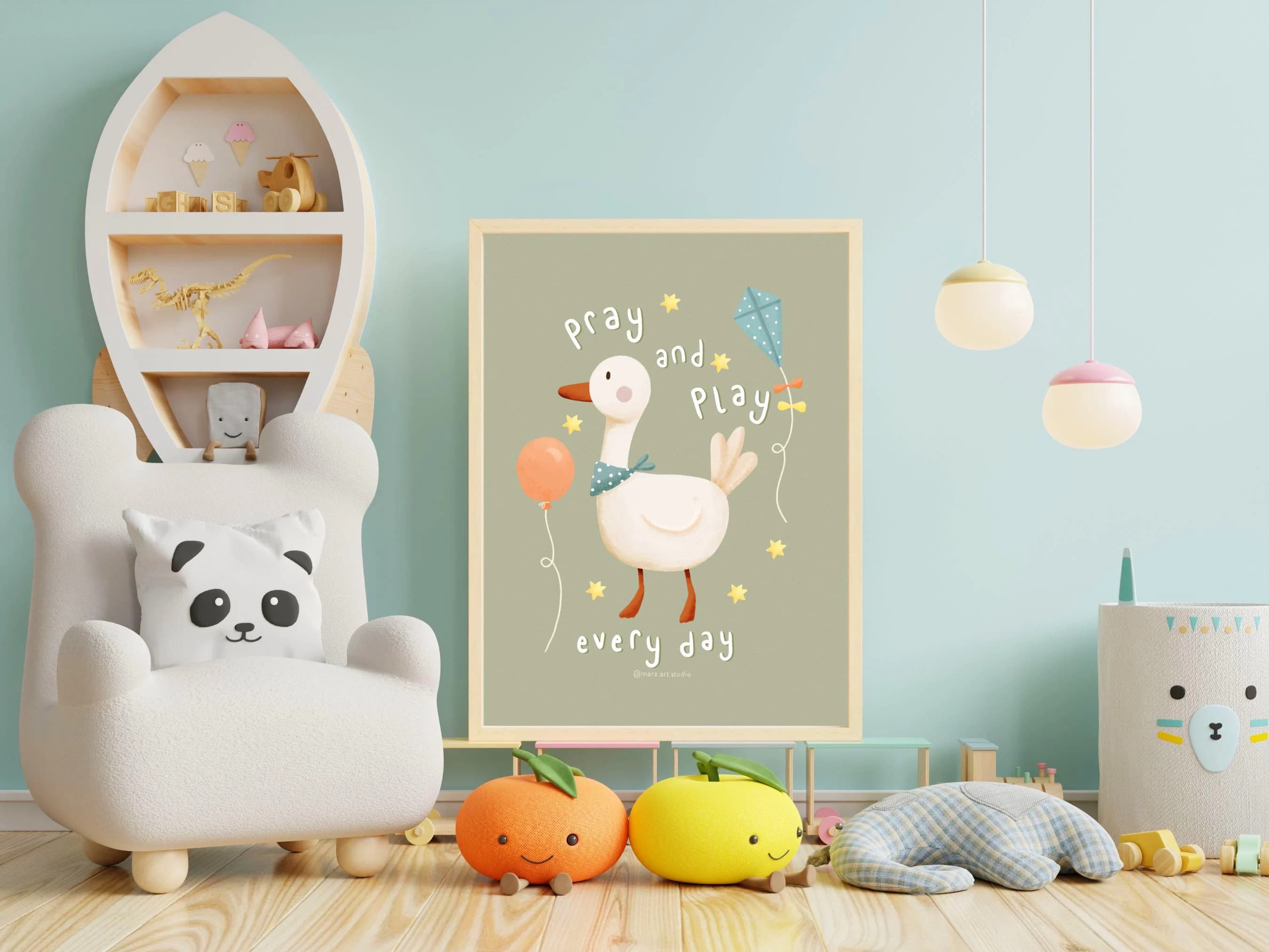 Pray and Play Print: Islamic Kids Wall Art, Eid Gift - image 5