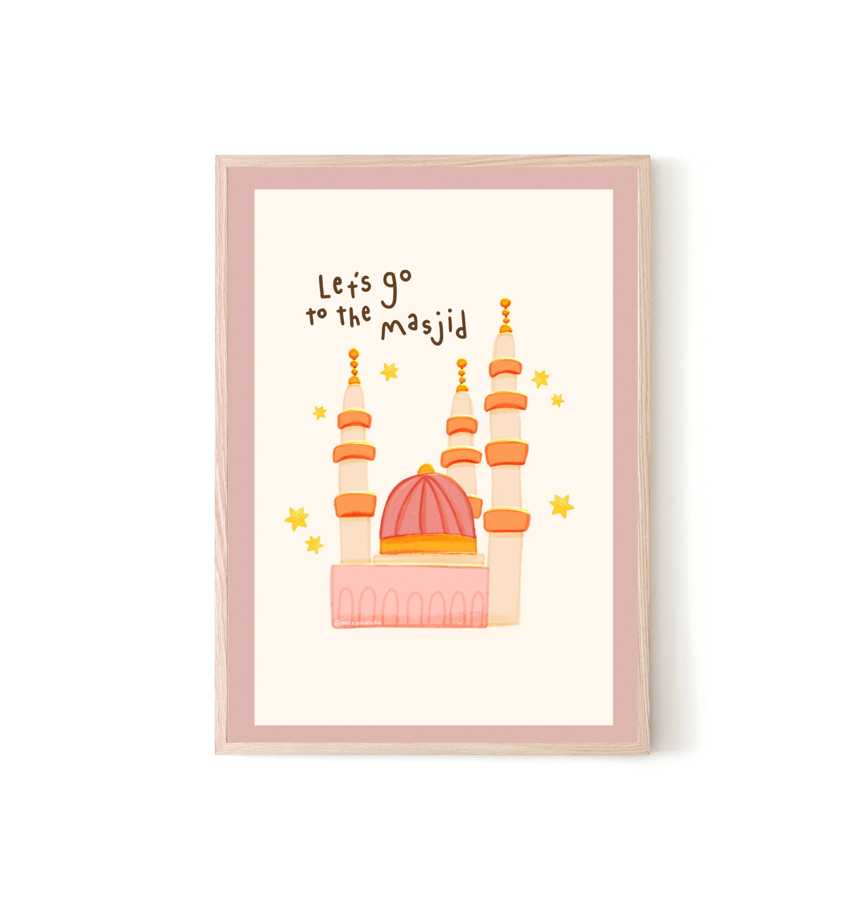 Mosque Kids Art Print: Islamic Children's Wall Decor, Eid Gift - image 3