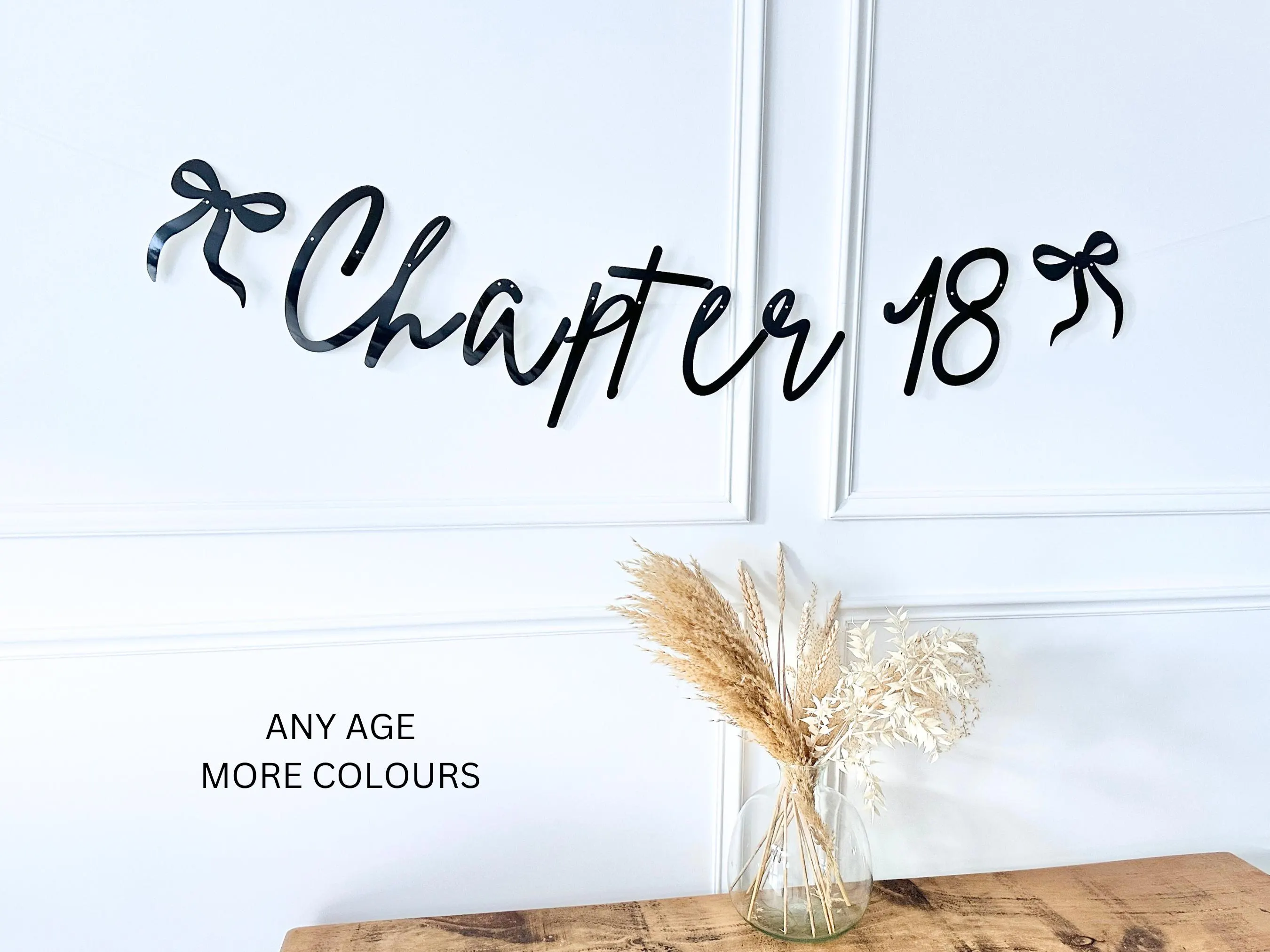 Birthday Sign (any age/colour) 21st Birthday Banner, Turning 21 Banner, 21st Birthday Bunting, Gold Banner, Birthday Decor, Chapter 21 Sign - image 2