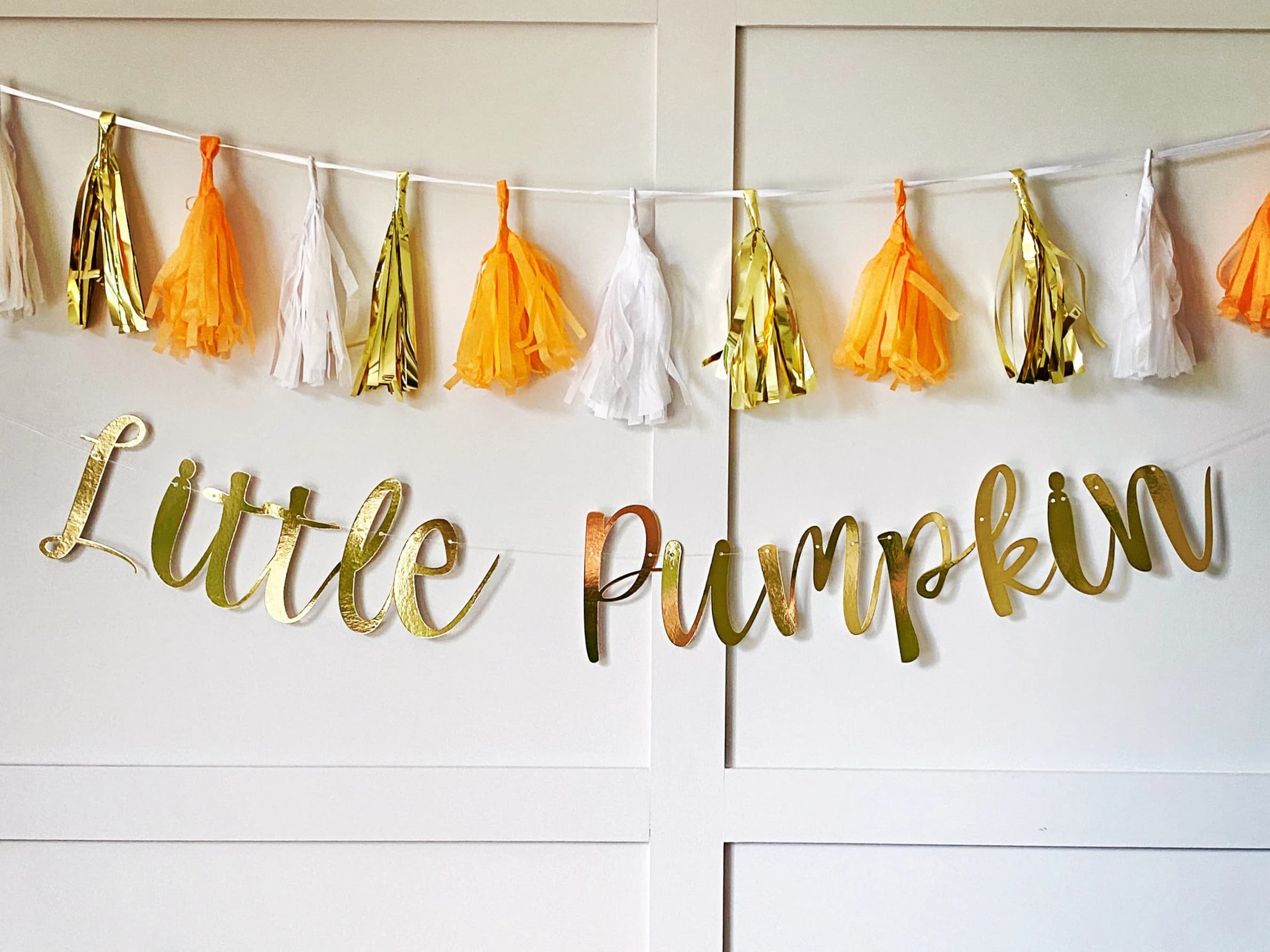Little Pumpkin Banner, Little Pumpkin Sign, Baby Shower Banner, Halloween Banner, Little Pumpkin is on the way sign