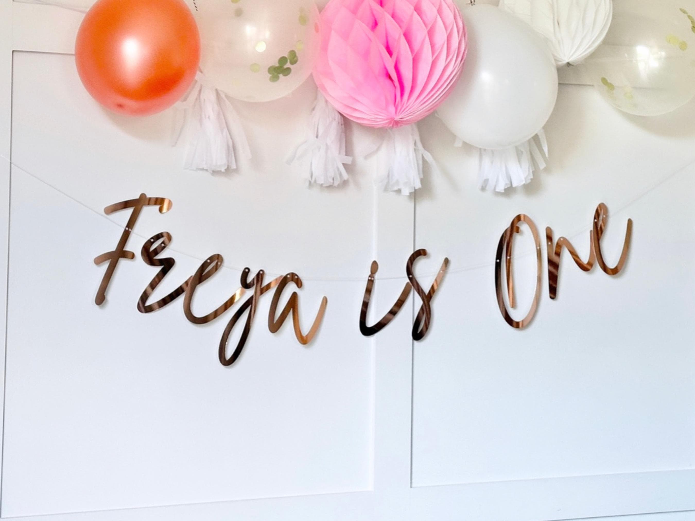 Personalised (any age/colour) 1st Birthday Banner, Turning One Banner, First Birthday Bunting, Custom Birthday Banner, Cake Smash Backdrop - image 3