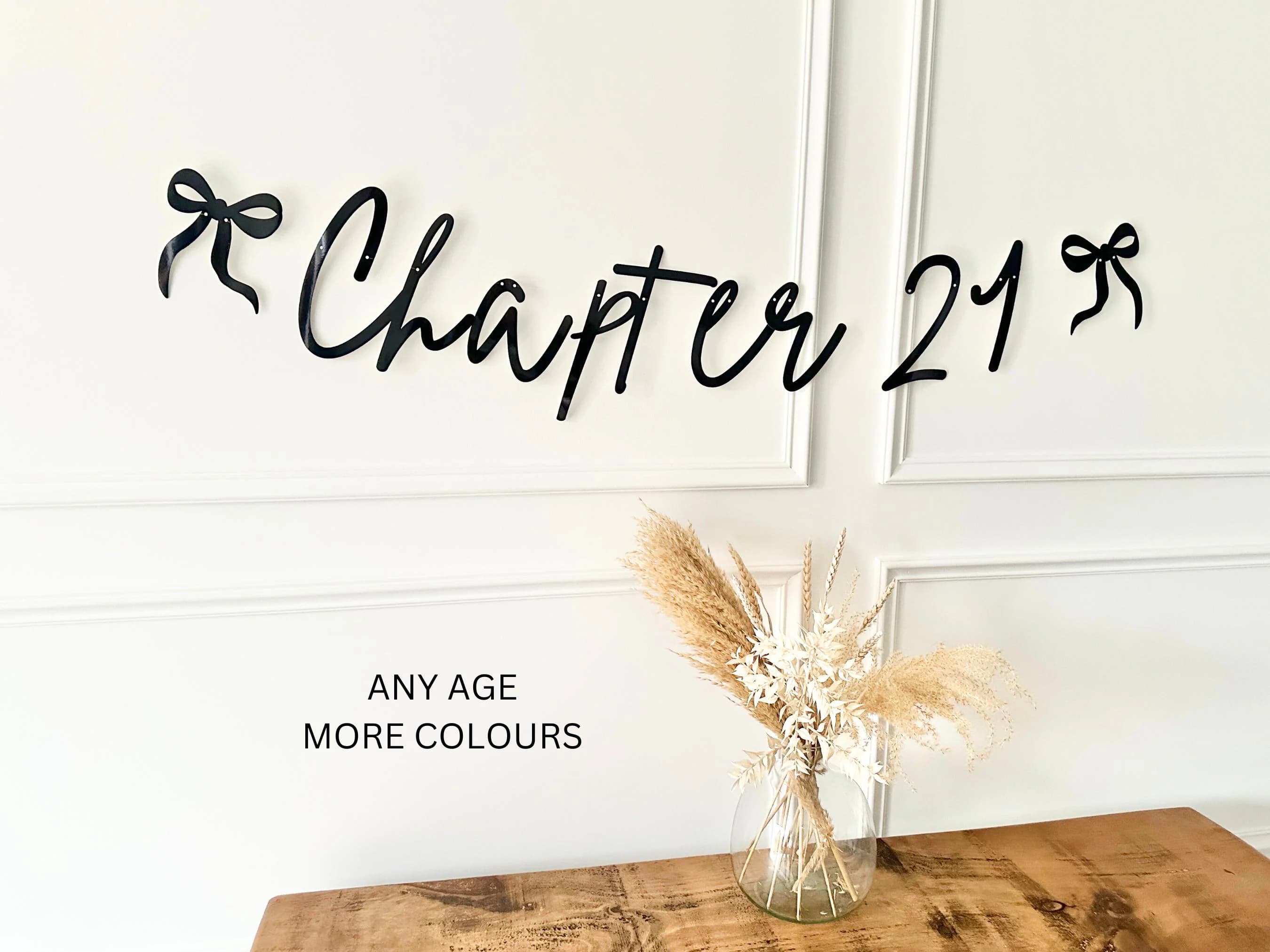 Birthday Sign (any age/colour) 21st Birthday Banner, Turning 21 Banner, 21st Birthday Bunting, Gold Banner, Birthday Decor, Chapter 21 Sign - image 5