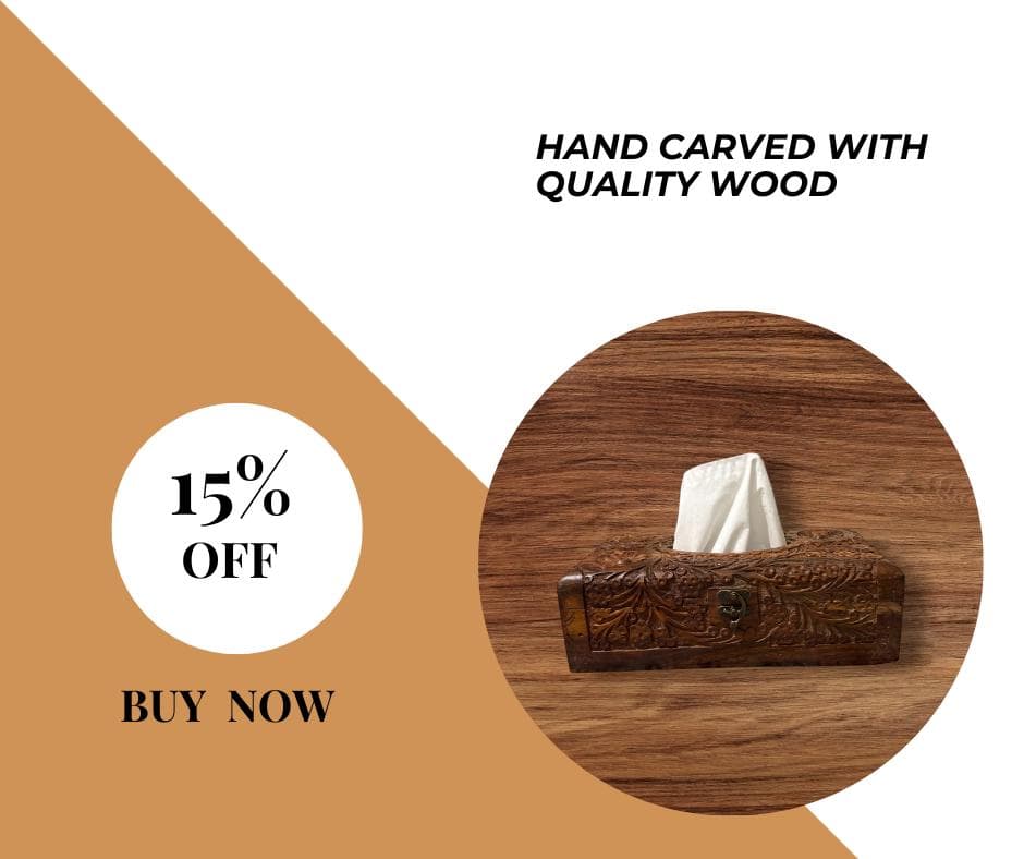 Hand Crved With Quality Wood Tissue Box ,Napkin Holder,case,Tissue Box ,Velvet Inner ,Gift for Her