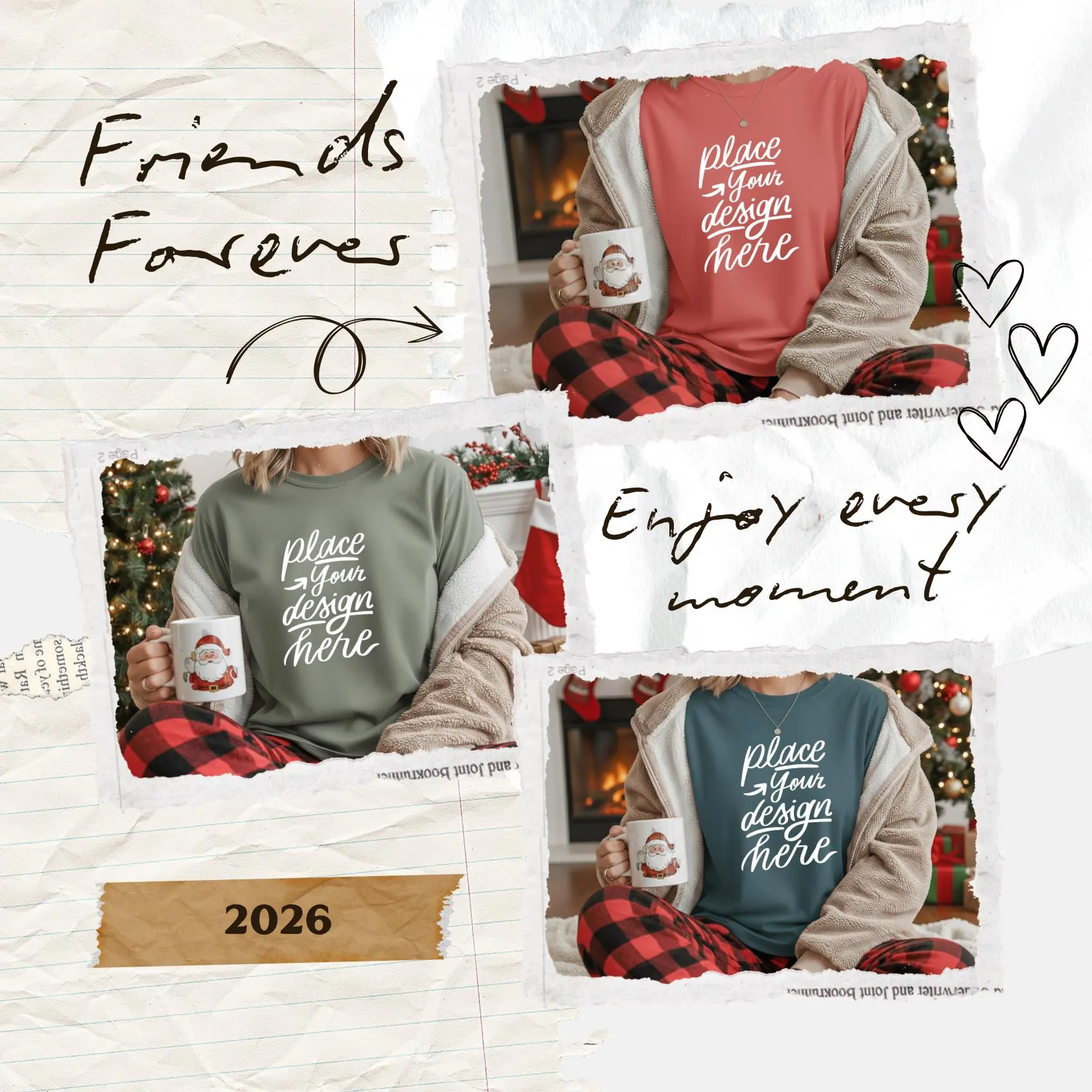 50x colos, xmas pullover, Shirt Mockup Bundle, Comfort Colors 1717 , Holiday Oversized Tee Pack, - image 4