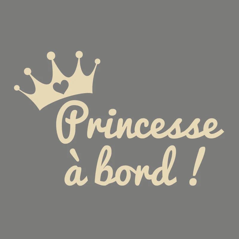 Sticker Princesse à bord - Autocollant Voiture Bébé à bord - Adhésif Bébé Fille à bord - image 5