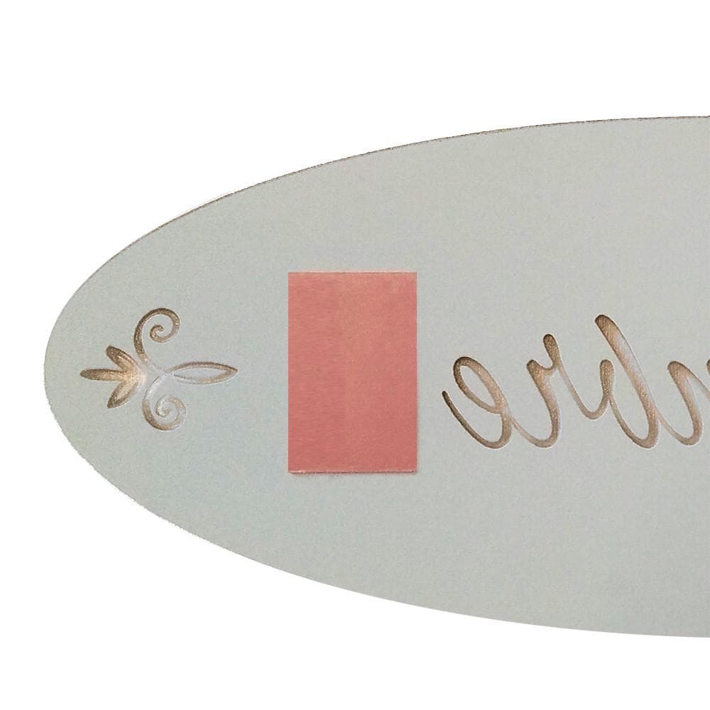 Plaque de porte salle de bain en miroir or, plaque gravée chic et élégante avec double-face