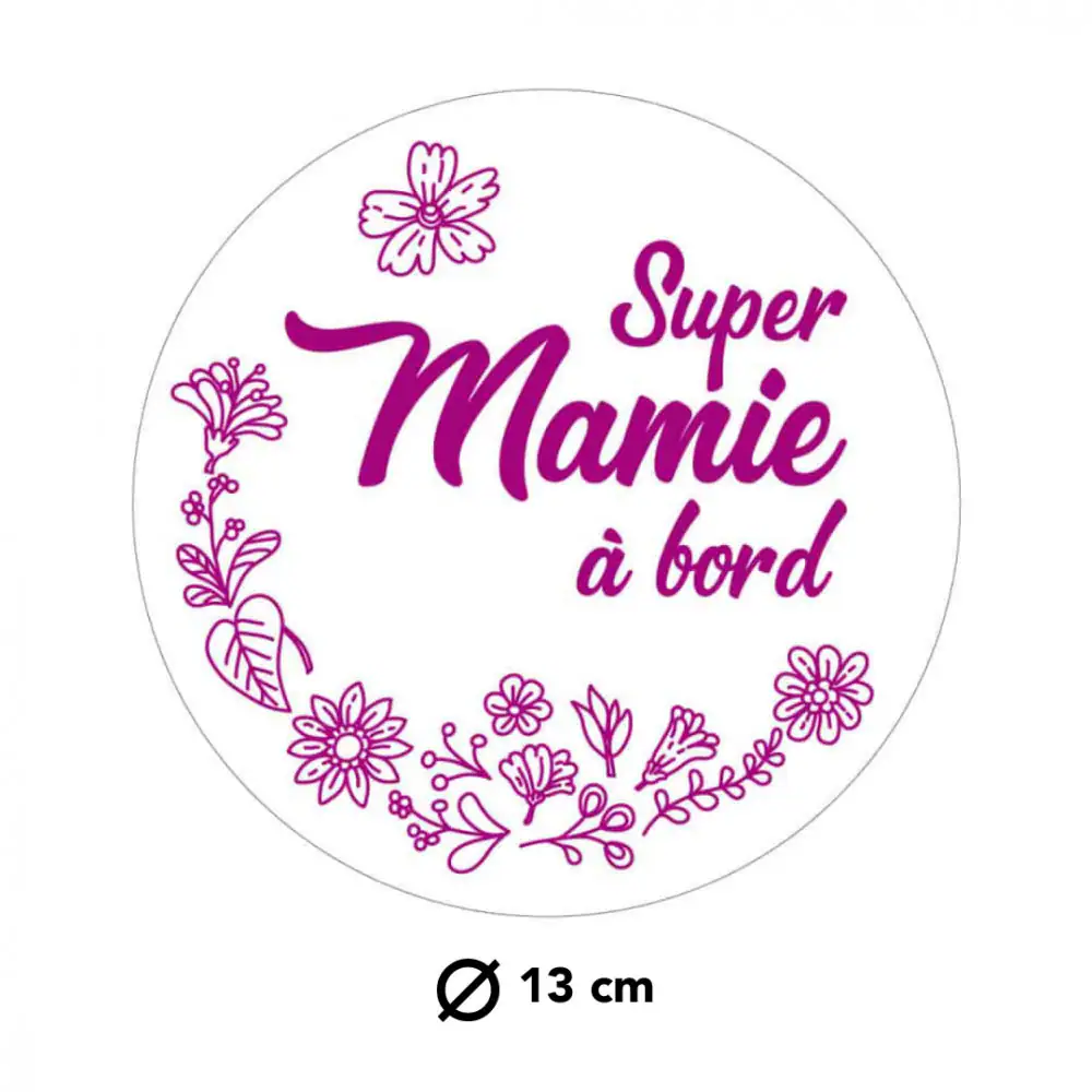 STICKER SUPER MAMIE à bord (J0142) - image 4