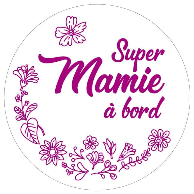 STICKER SUPER MAMIE à bord (J0142) - image 5
