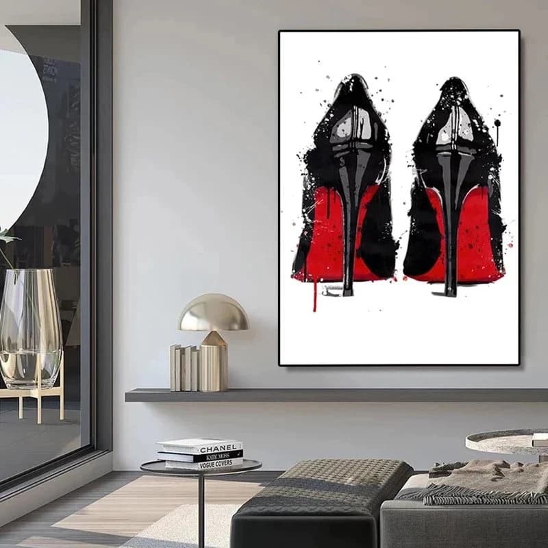 Fashion Wall Art, Fashion Poster, Fashion Print, Fashion Illustration, graffiti banksy wall art canvas, pop art love sign canvas decor - image 3