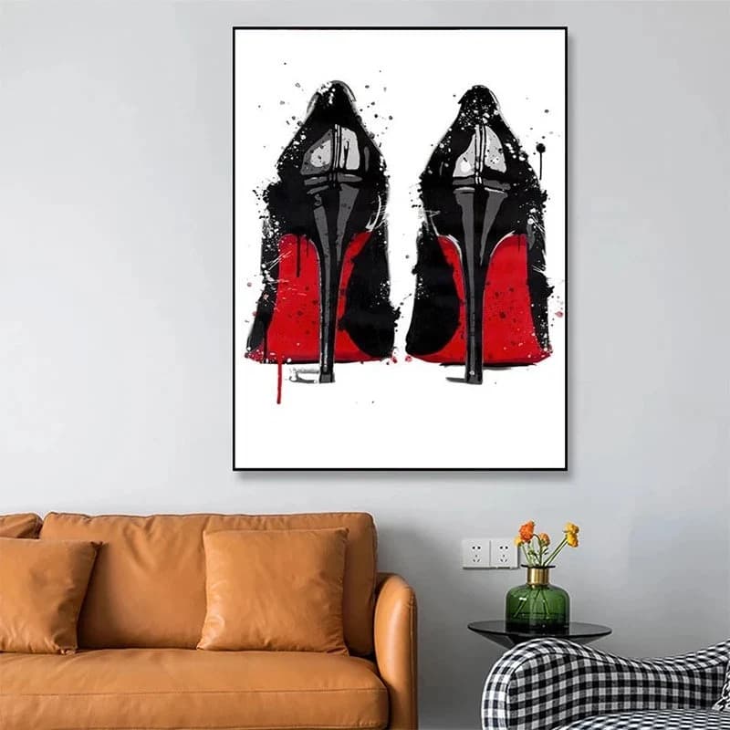 Fashion Wall Art, Fashion Poster, Fashion Print, Fashion Illustration, graffiti banksy wall art canvas, pop art love sign canvas decor - image 4
