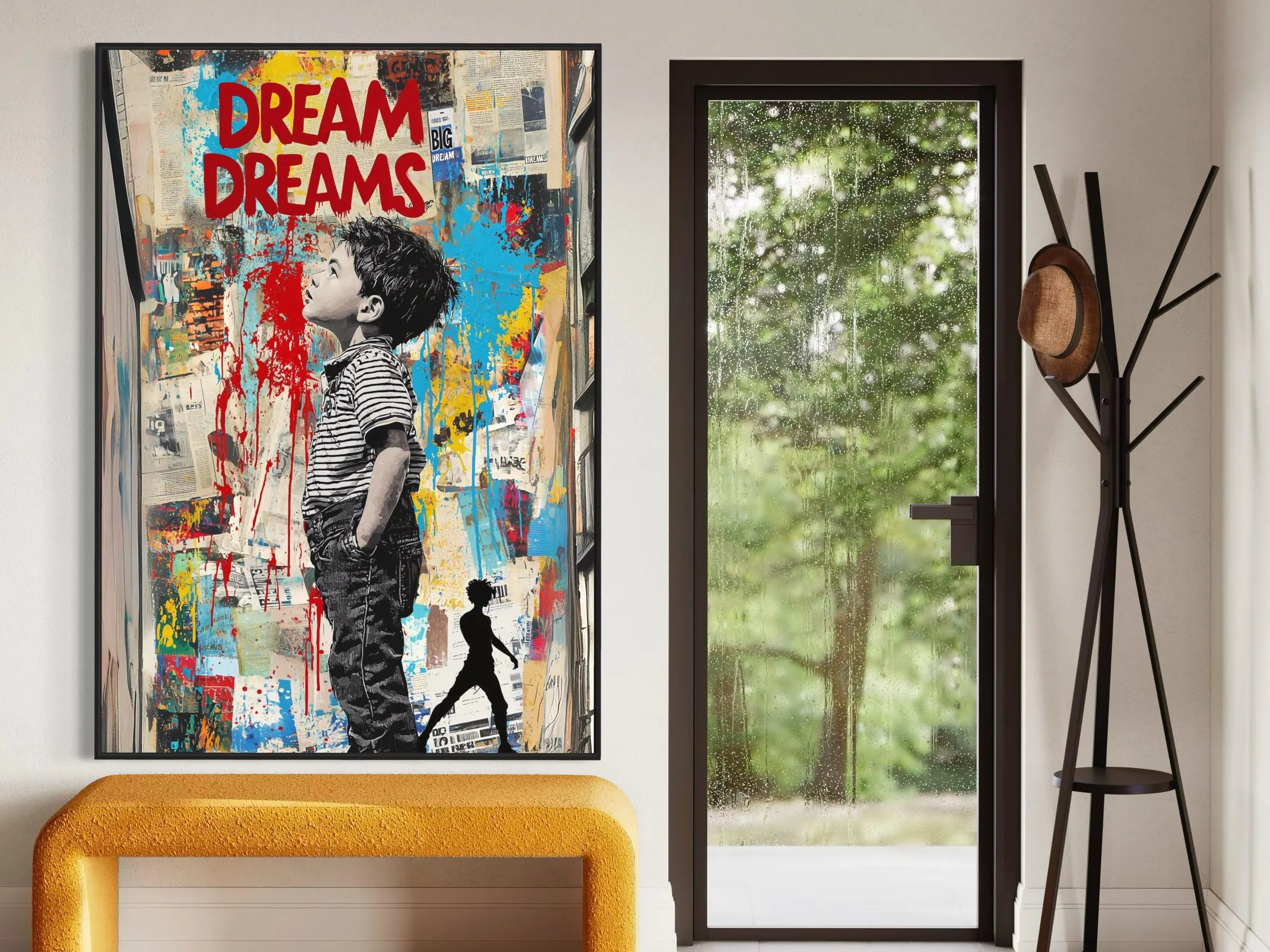 Banksy Artwork, Framed Wall Art, Office Decor, Dream Big Graffiti, Living Room Wall Art, Graffiti Boy Poster, Wall Art Personalized Gift - image 4