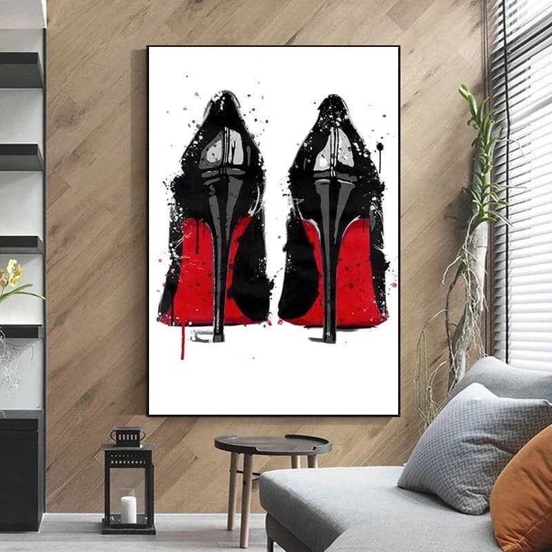 Fashion Wall Art, Fashion Poster, Fashion Print, Fashion Illustration, graffiti banksy wall art canvas, pop art love sign canvas decor - image 5