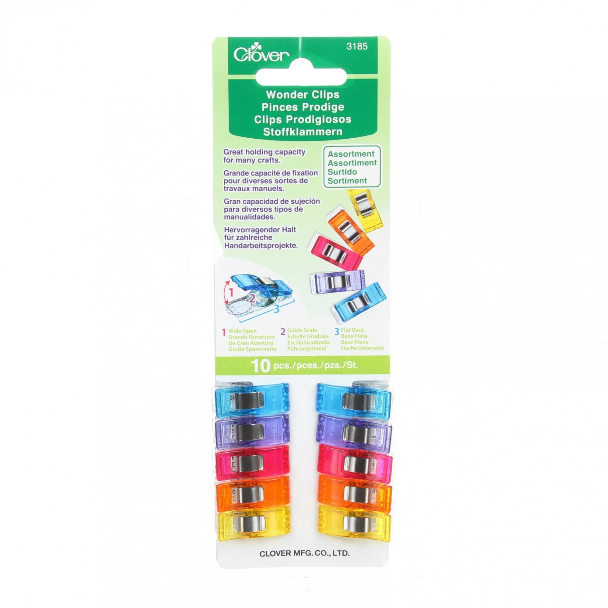 WONDER CLIPS - Red Color - 10 Pack - by Clover - ( 3155CV ) - image 3