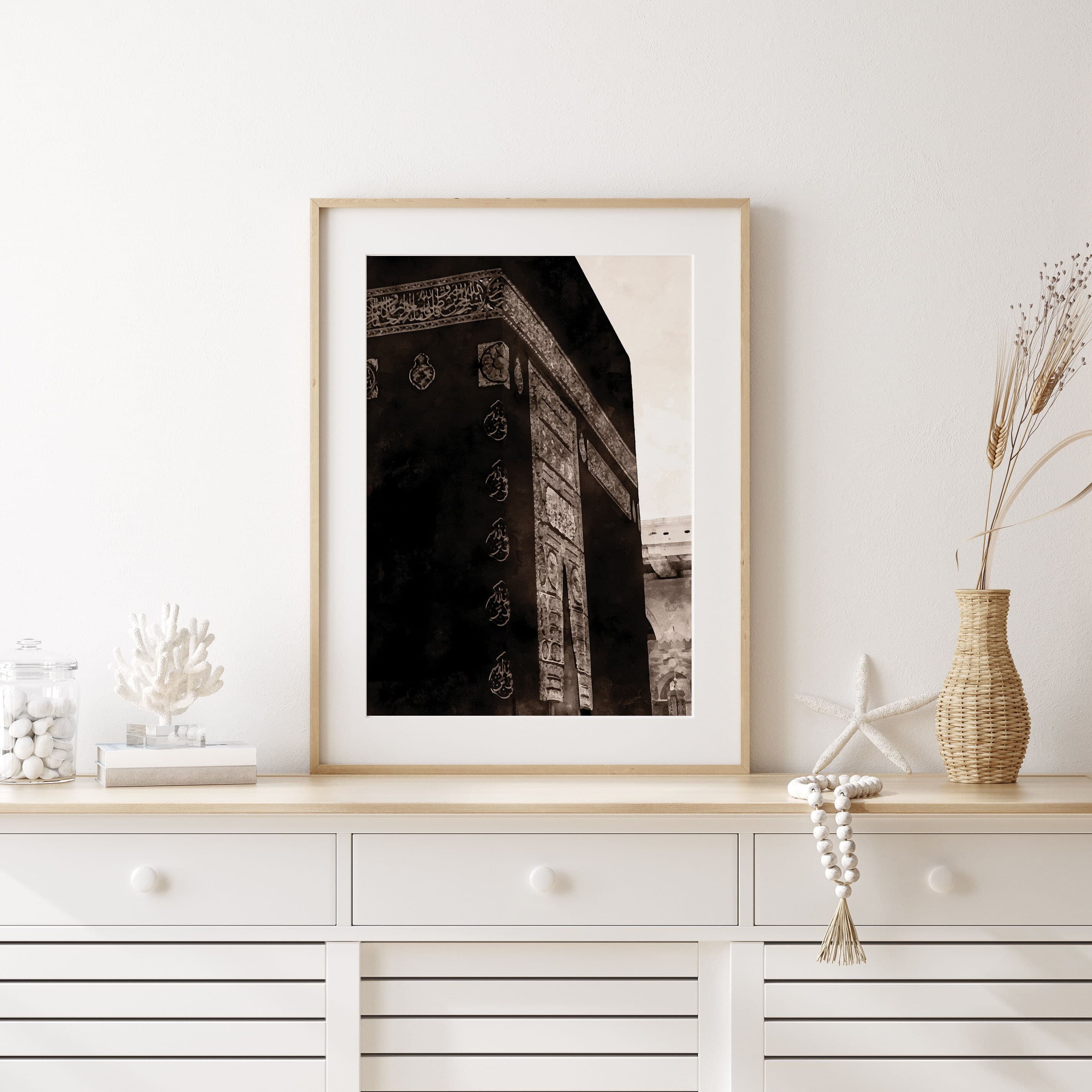 Kaaba Watercolor Painting, Masjid Nabawi Poster, Mecca Umrah Art, Islamic Print, Medina Muslim Home Decor, Islamic Art, Digital Printable - image 4