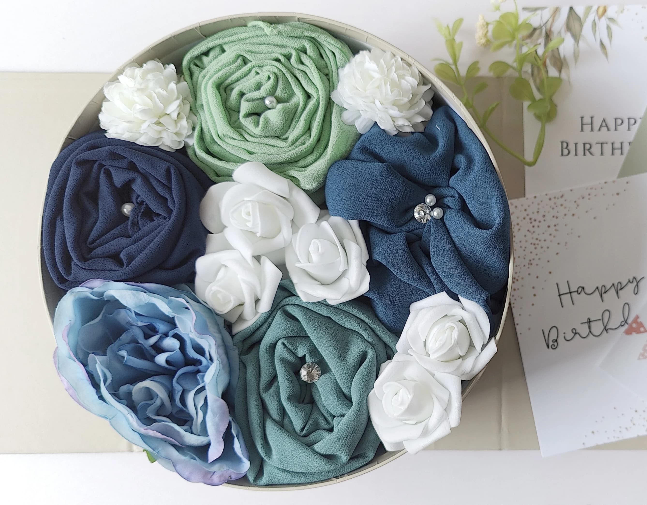 Personalised Hijab Gift Bouquet, Soft Scarf Arrangement, Keepsake Surprise (Birthday, Eid), Umrah - image 3