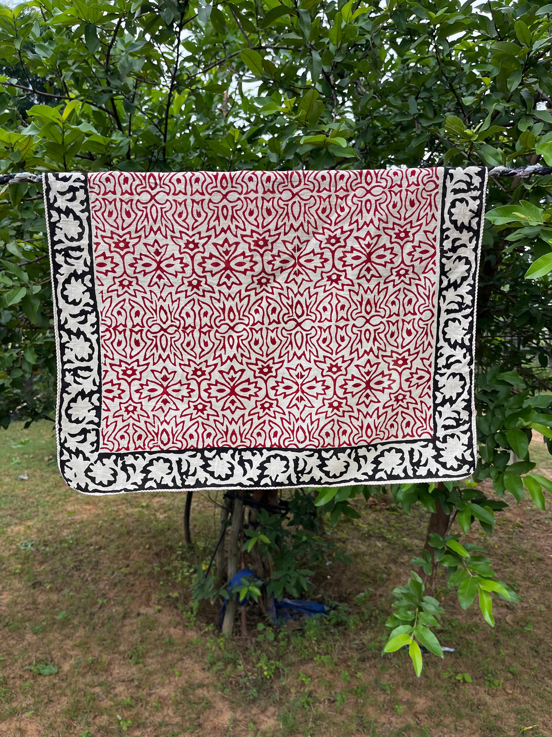 Pack of 5 Hand Block Print Cotton Bandanas, Boho Head Scarf, Indian Neckerchief - image 4