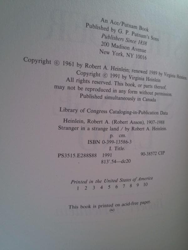 Stranger in a Strange Land by Robert A. Heinlein - image 3