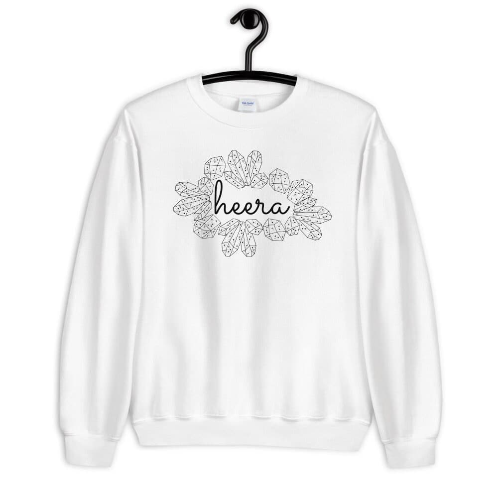 Desi Heera Sweatshirt | Crystal Valentines Day Gift | Indian Pakistani Punjabi Hoodie | Cozy Homebody Lounge Shirt | Diamond in the Rough - image 5