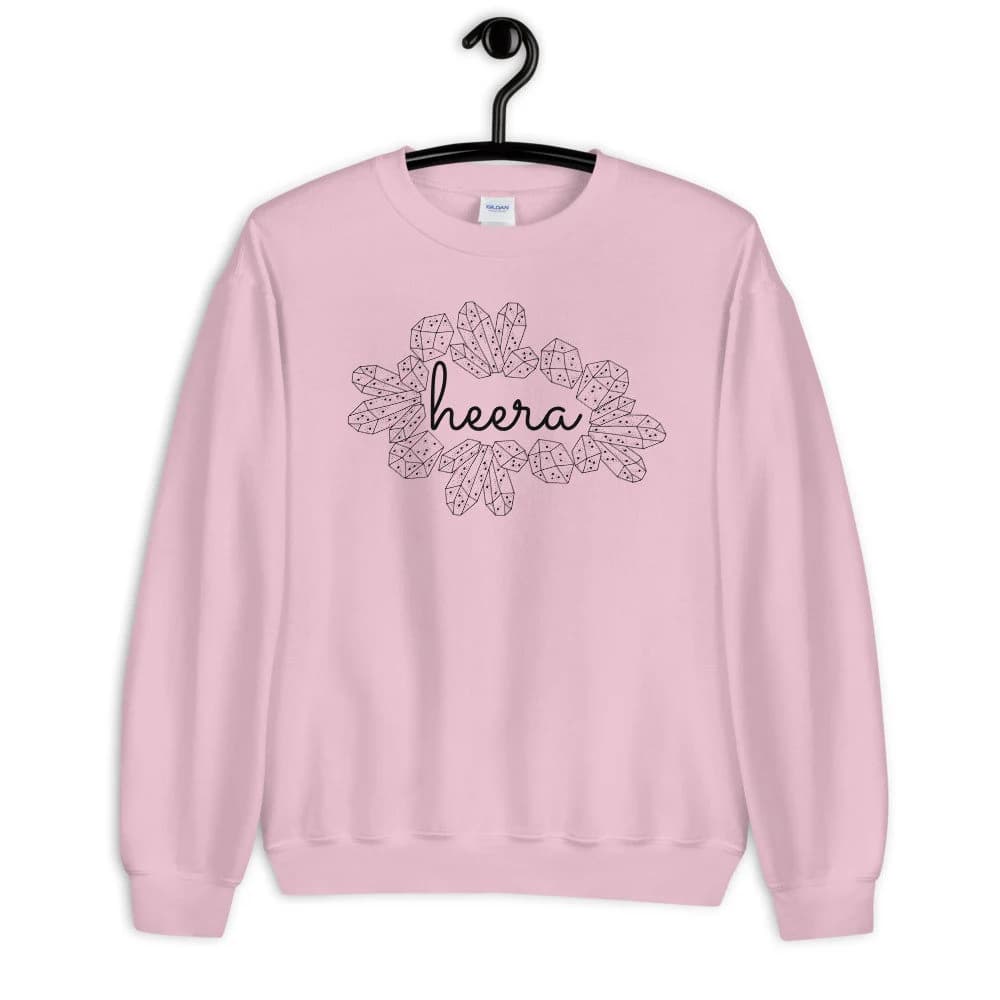 Desi Heera Sweatshirt | Crystal Valentines Day Gift | Indian Pakistani Punjabi Hoodie | Cozy Homebody Lounge Shirt | Diamond in the Rough - image 4