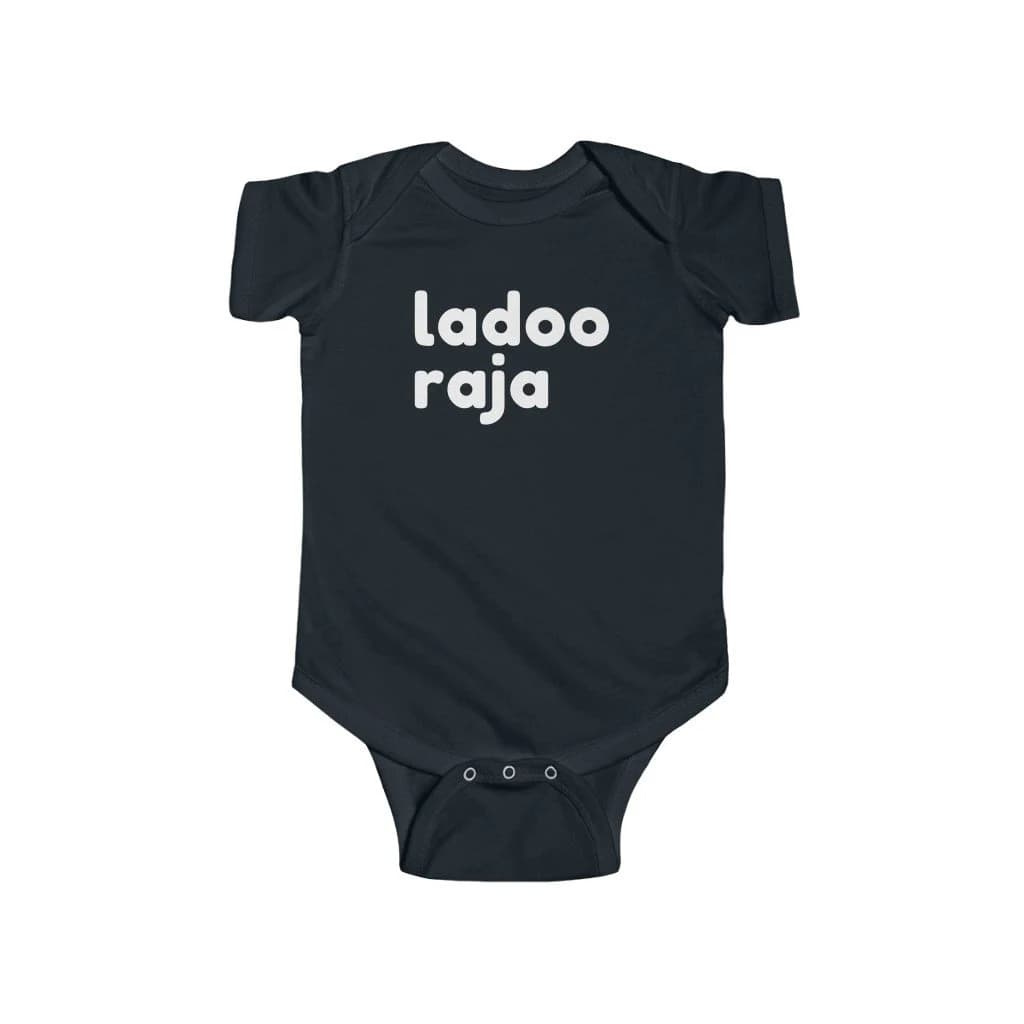 Desi Ladoo Raja Baby Onesie | Cute Baby Onesie | Funny Foodie Indian Punjabi Pakistani Giuju Baby Onesie | Mother's Day | Father's Day Gift - image 2