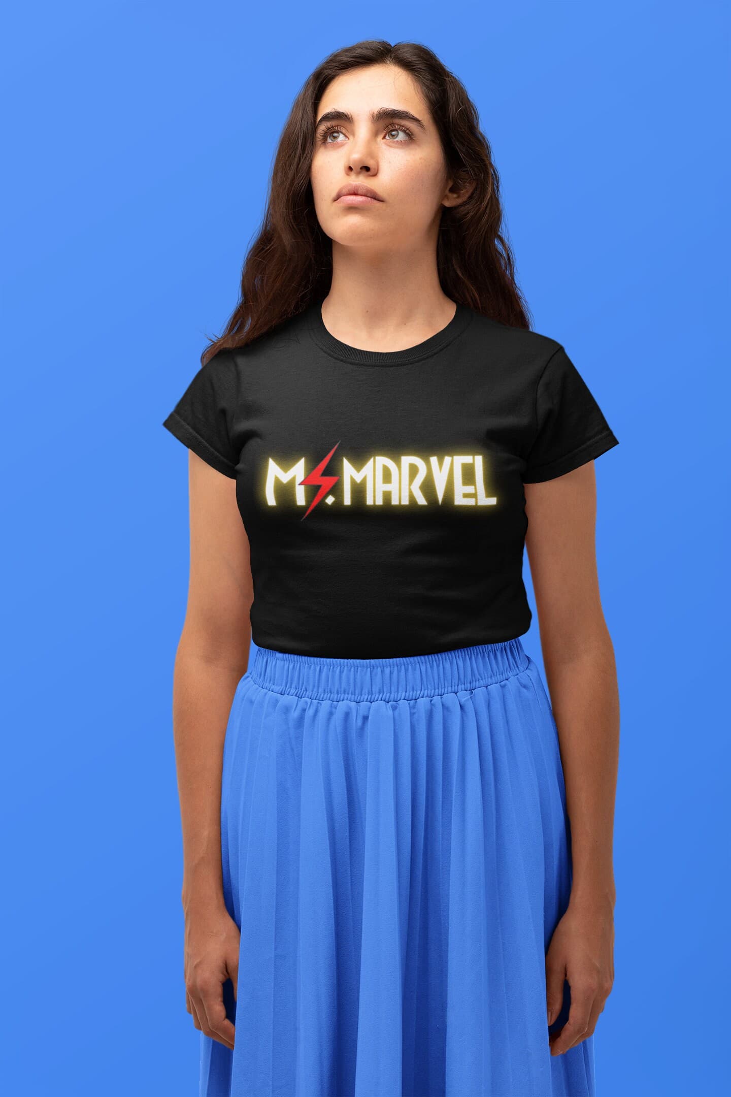 Ms. Marvel Inspired Lightning Bolt Icon Graphic T-Shirt | Miss Marvel | Pakistani Hero | Kamala Khan | Comic Book | Avengers Logo Shirt