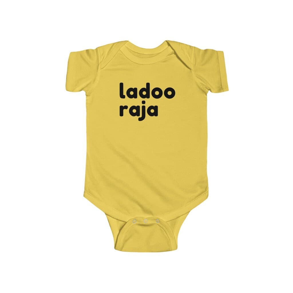 Desi Ladoo Raja Baby Onesie | Cute Baby Onesie | Funny Foodie Indian Punjabi Pakistani Giuju Baby Onesie | Mother's Day | Father's Day Gift - image 5