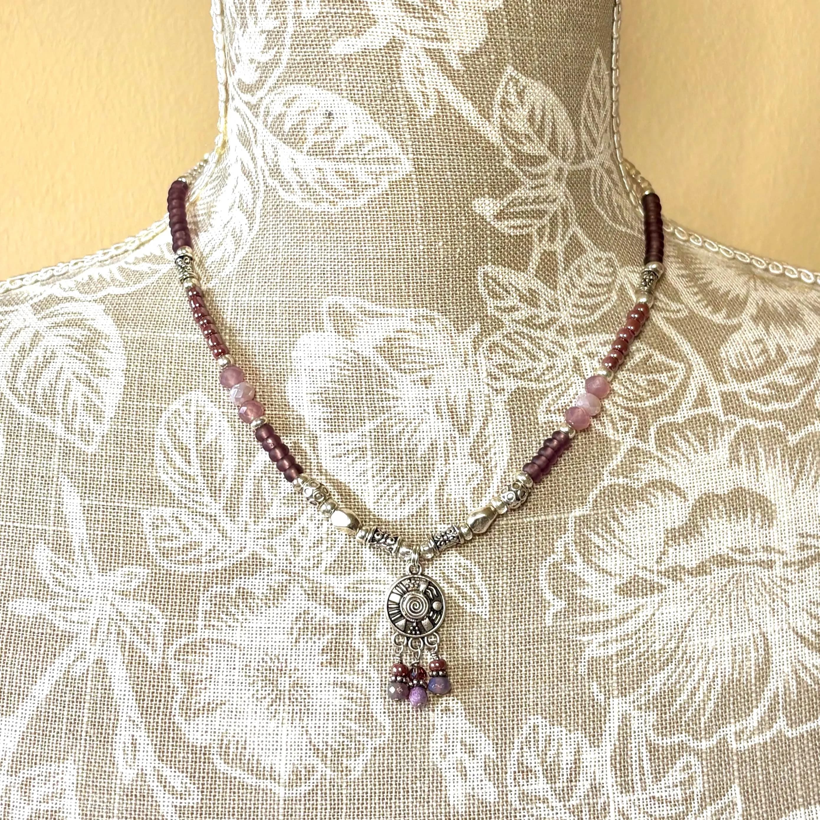 Bronze beaded dangle earrings: Boho Jewellery - image 5