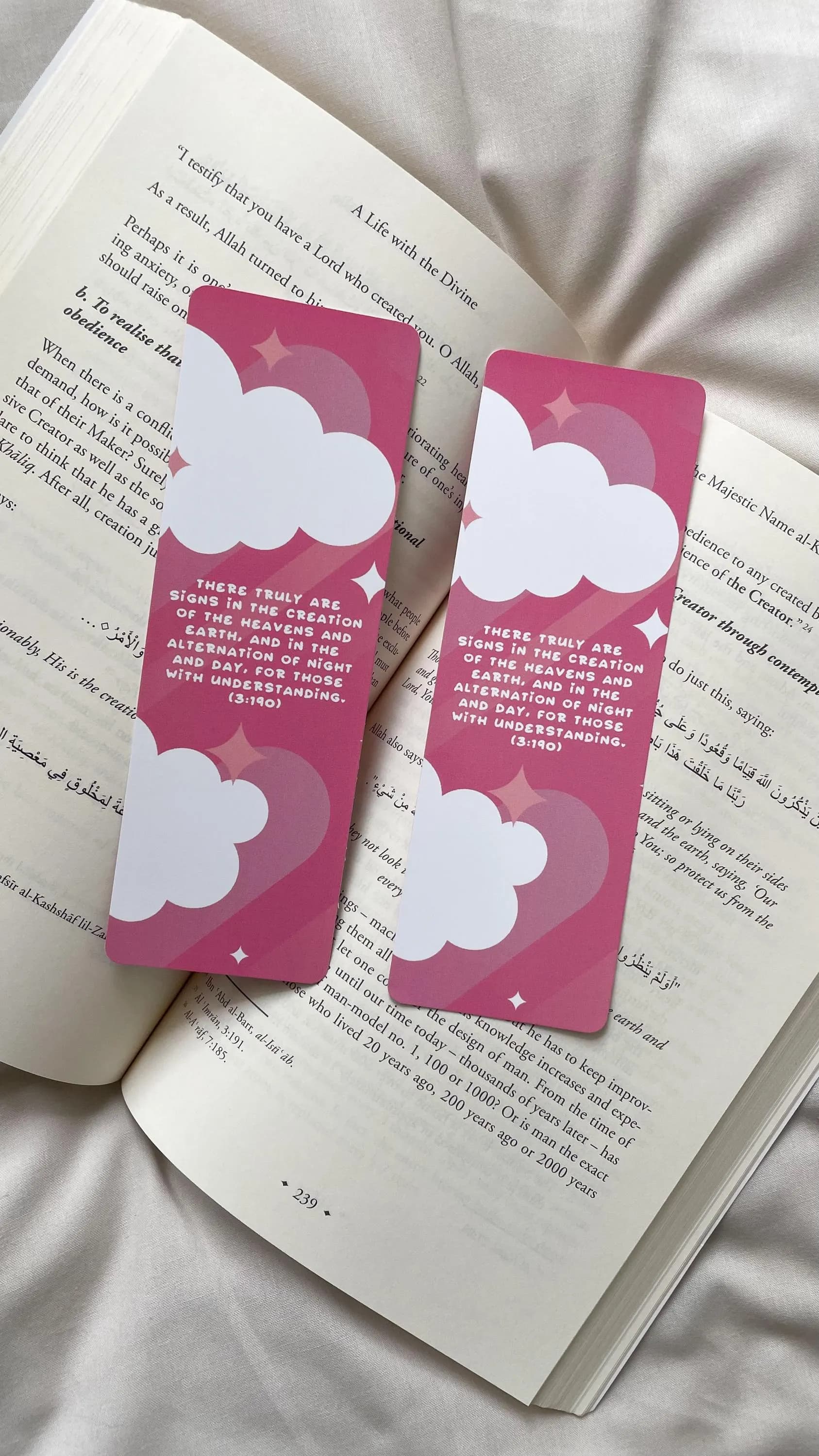 Pink Islamic Bookmark | Quran Quote Art | Muslim Gift - image 4