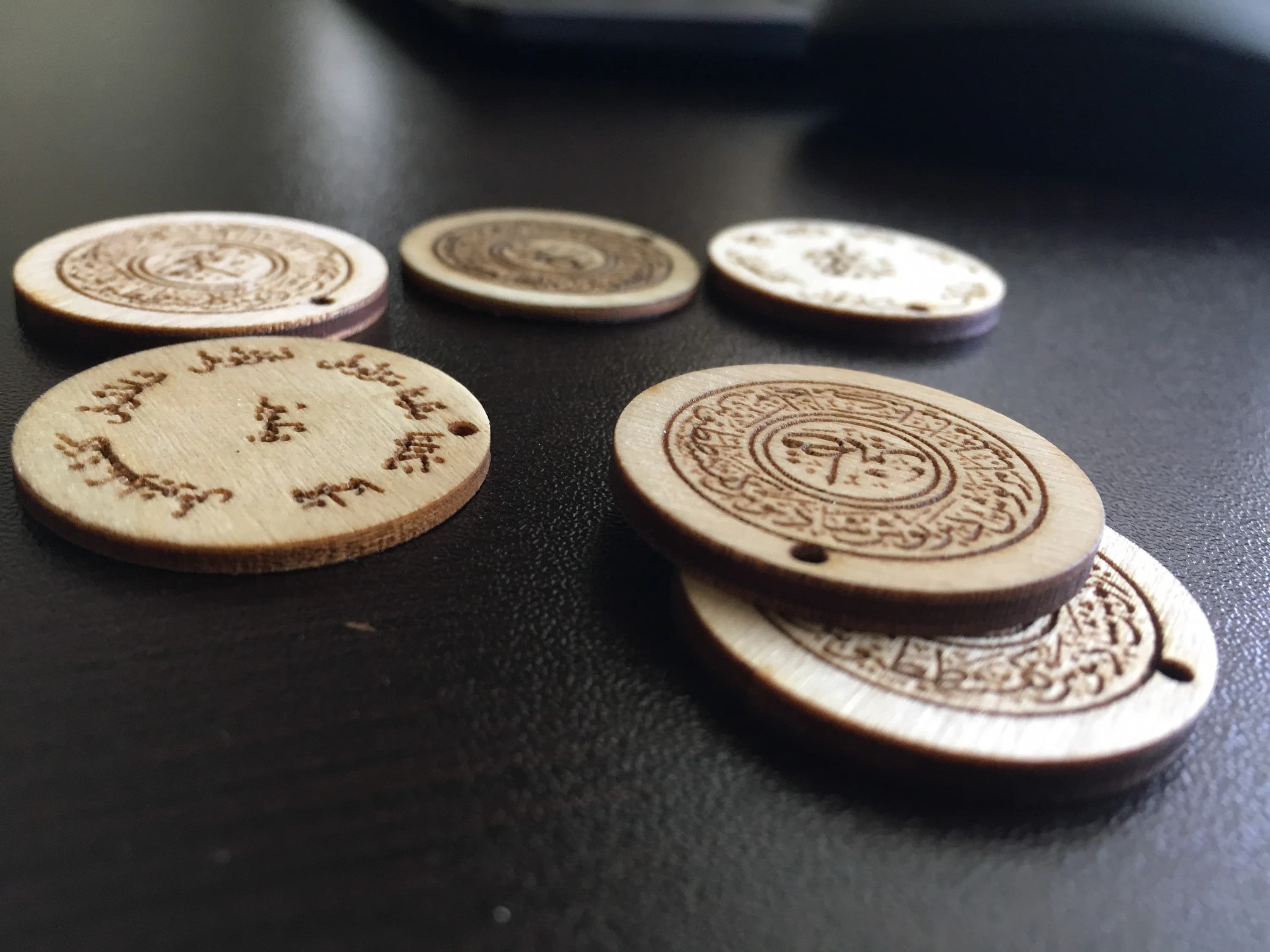 Handmade Engraved Wooden Ashab-e Kahf Names Tag - image 5