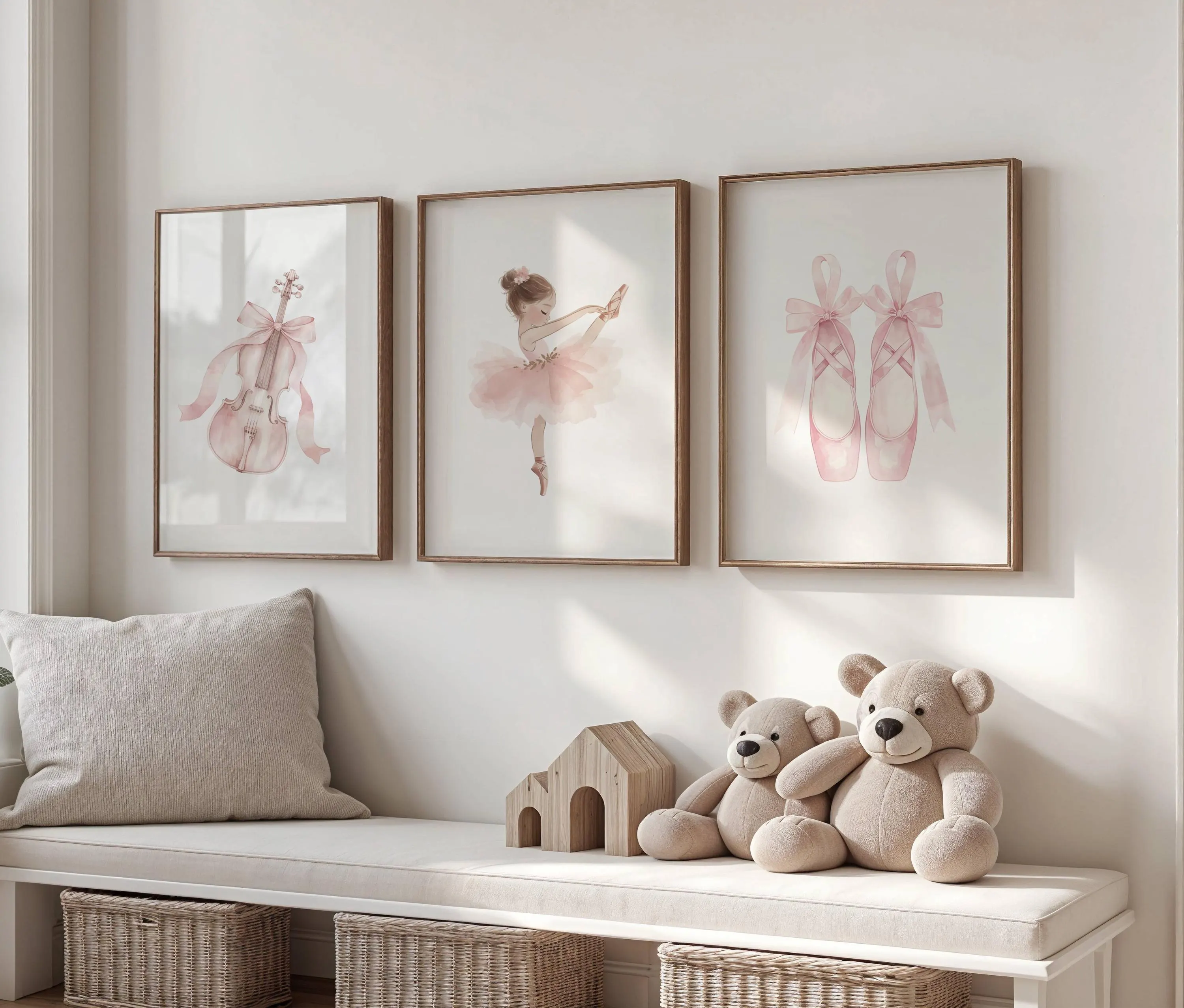 Ballet Nursery Prints: Ballerina, Violin, Pink Room Decor (Digital Download) - image 4